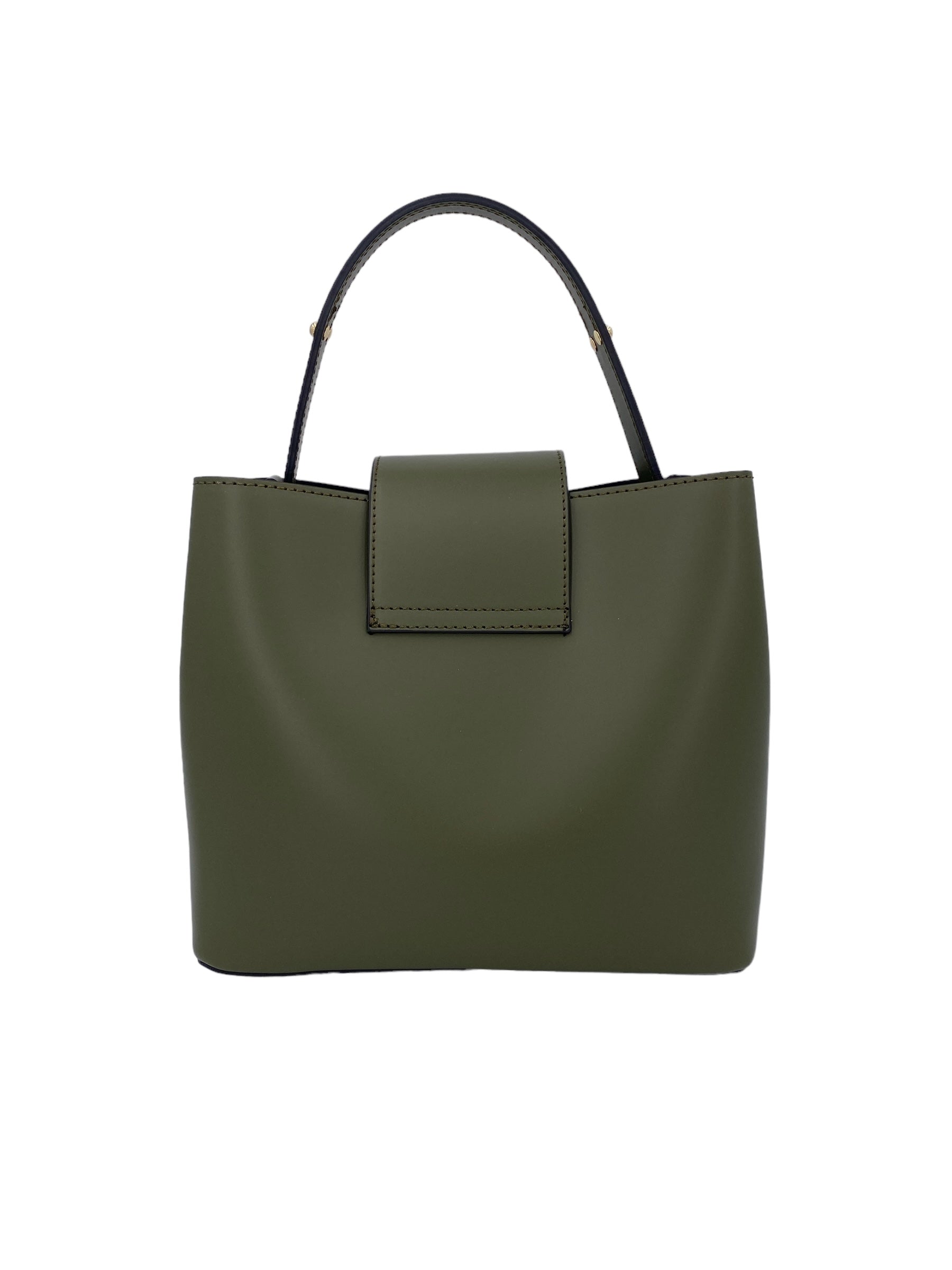Amelie – Women's handbag and shoulder bag in genuine Italian leather with reinforced bottom and gold feet