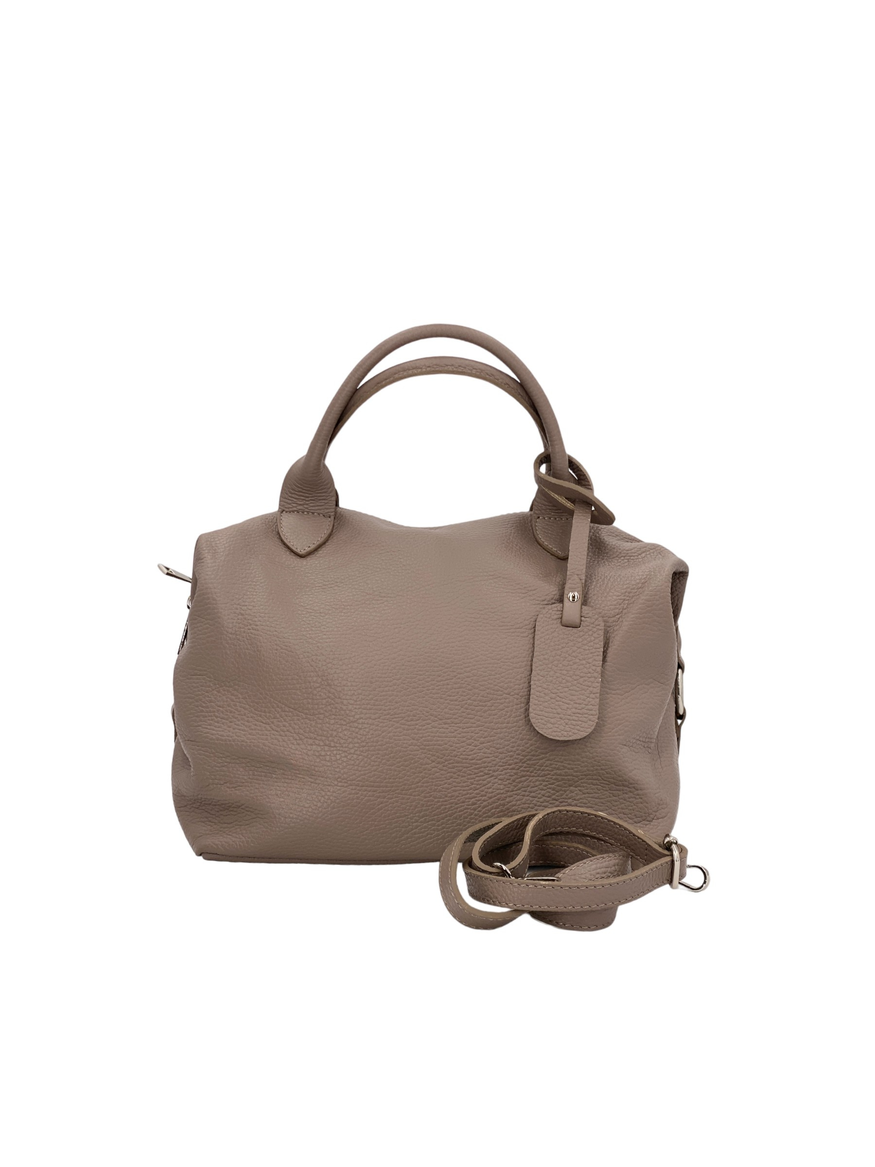 Eleonore – Damenhandtasche und Umhängetasche aus echtem italienischen Leder mit großem Mittelfach