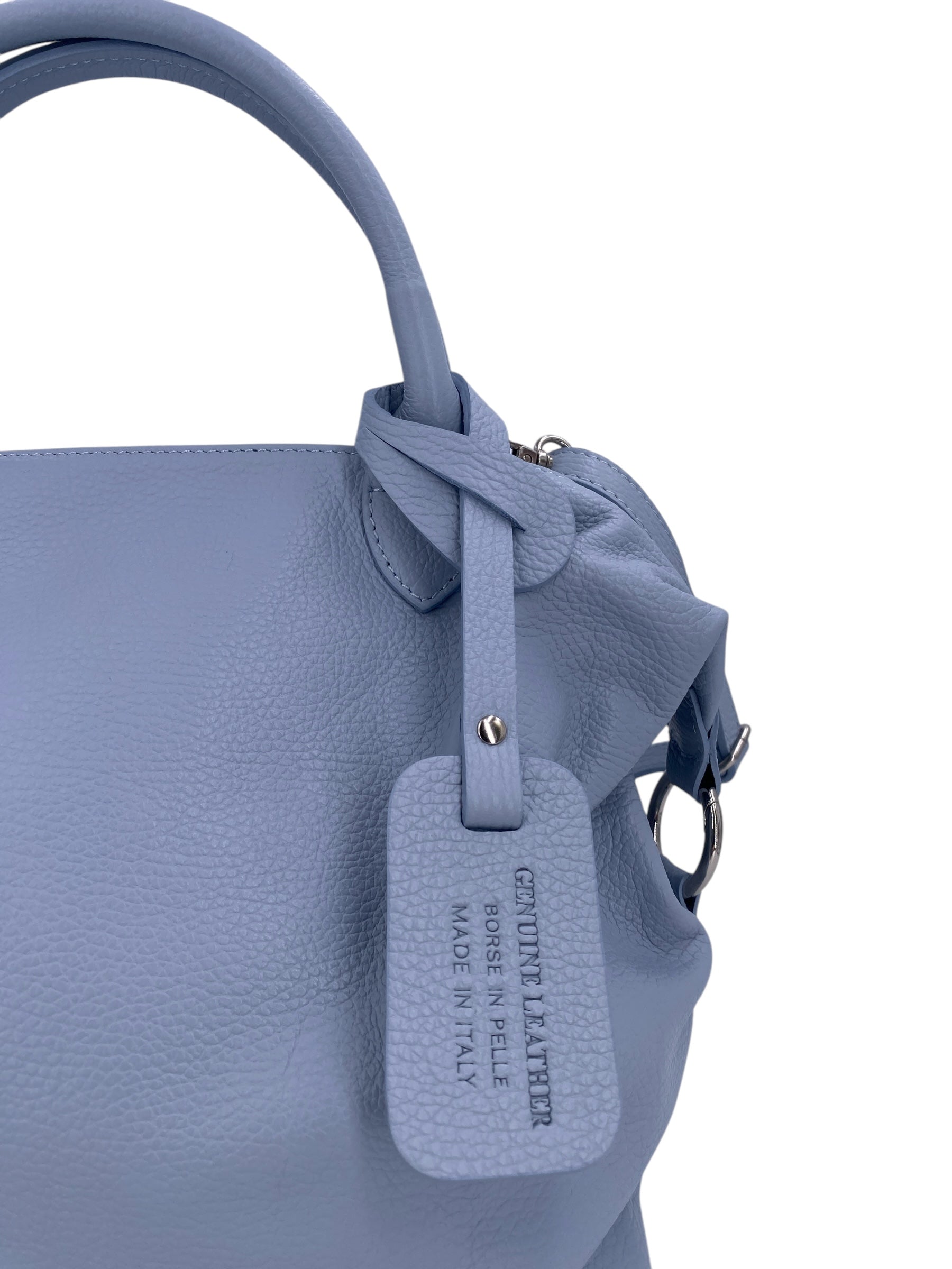 Eleonore – Damenhandtasche und Umhängetasche aus echtem italienischen Leder mit großem Mittelfach