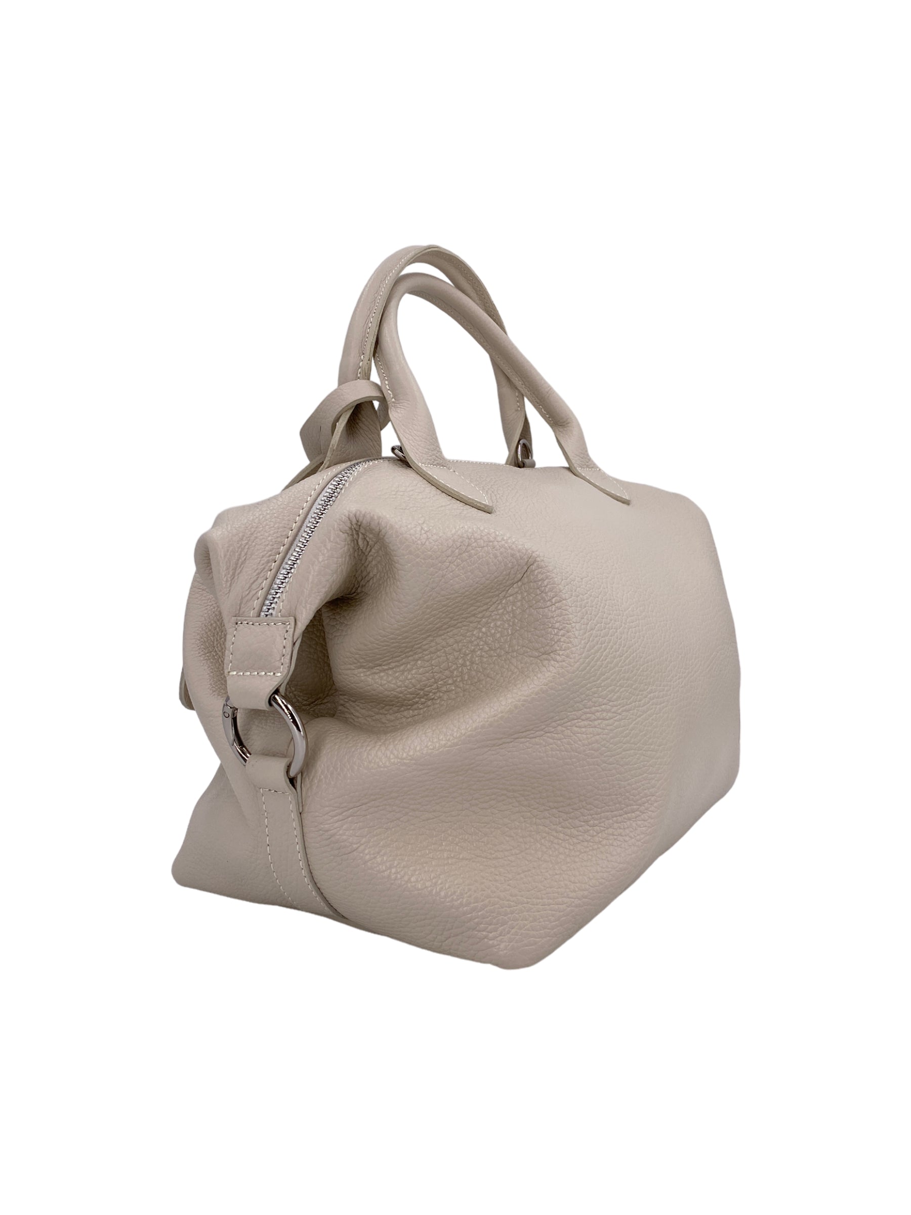 Eleonore – Damenhandtasche und Umhängetasche aus echtem italienischen Leder mit großem Mittelfach