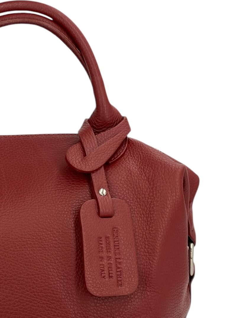 Eleonore – Damenhandtasche und Umhängetasche aus echtem italienischen Leder mit großem Mittelfach