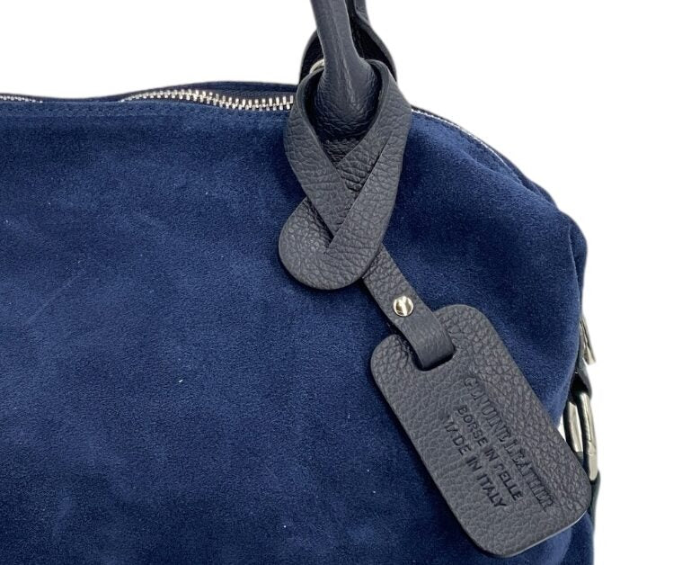 Eleonore – Damenhandtasche und Umhängetasche aus echtem italienischen Leder mit großem Mittelfach