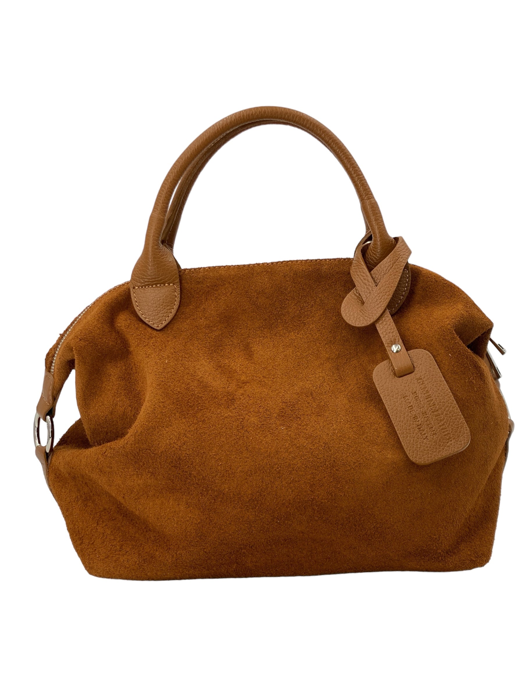 Eleonore – Damenhandtasche und Umhängetasche aus echtem italienischen Leder mit großem Mittelfach