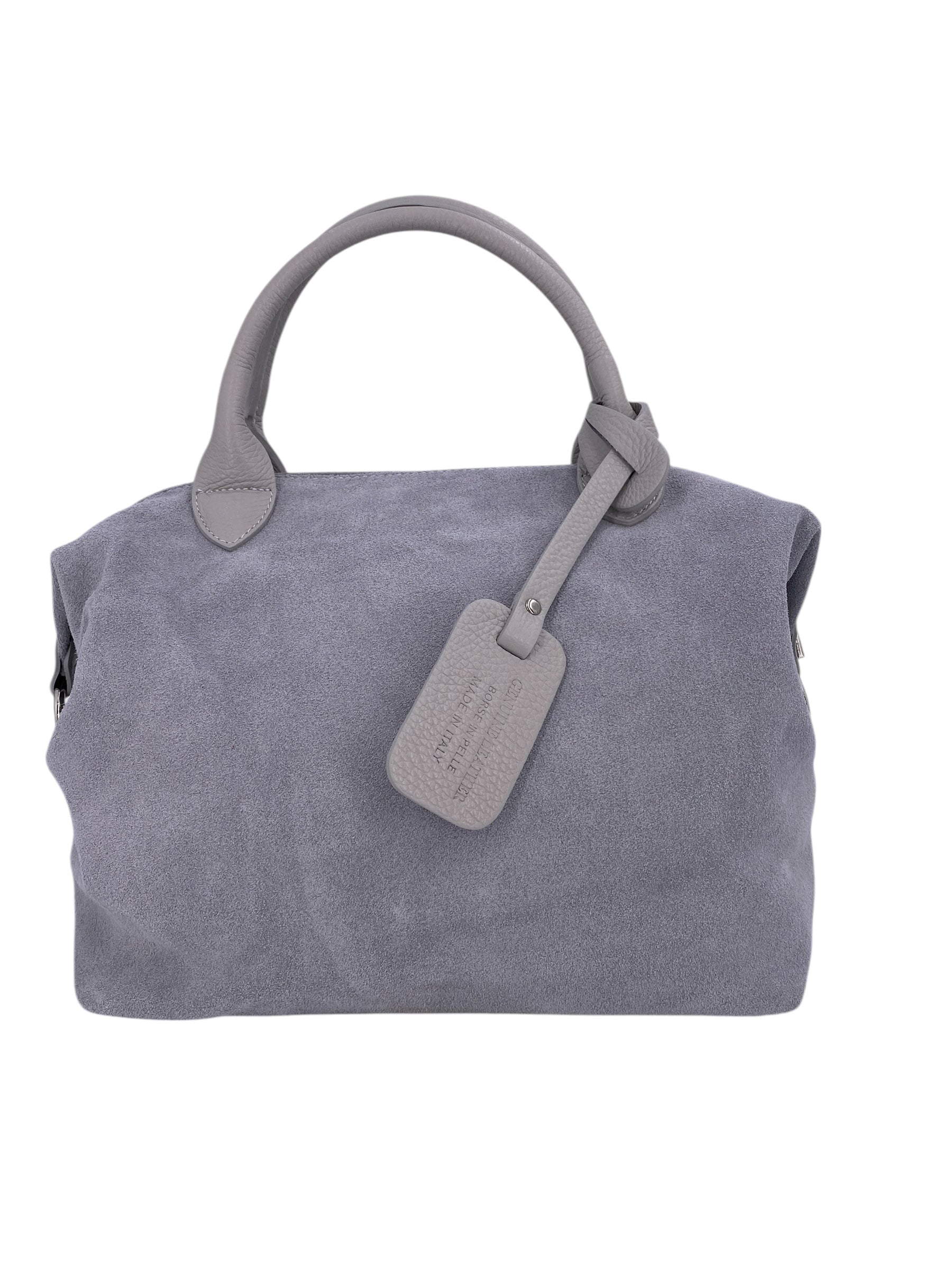 Eleonore – Damenhandtasche und Umhängetasche aus echtem italienischen Leder mit großem Mittelfach