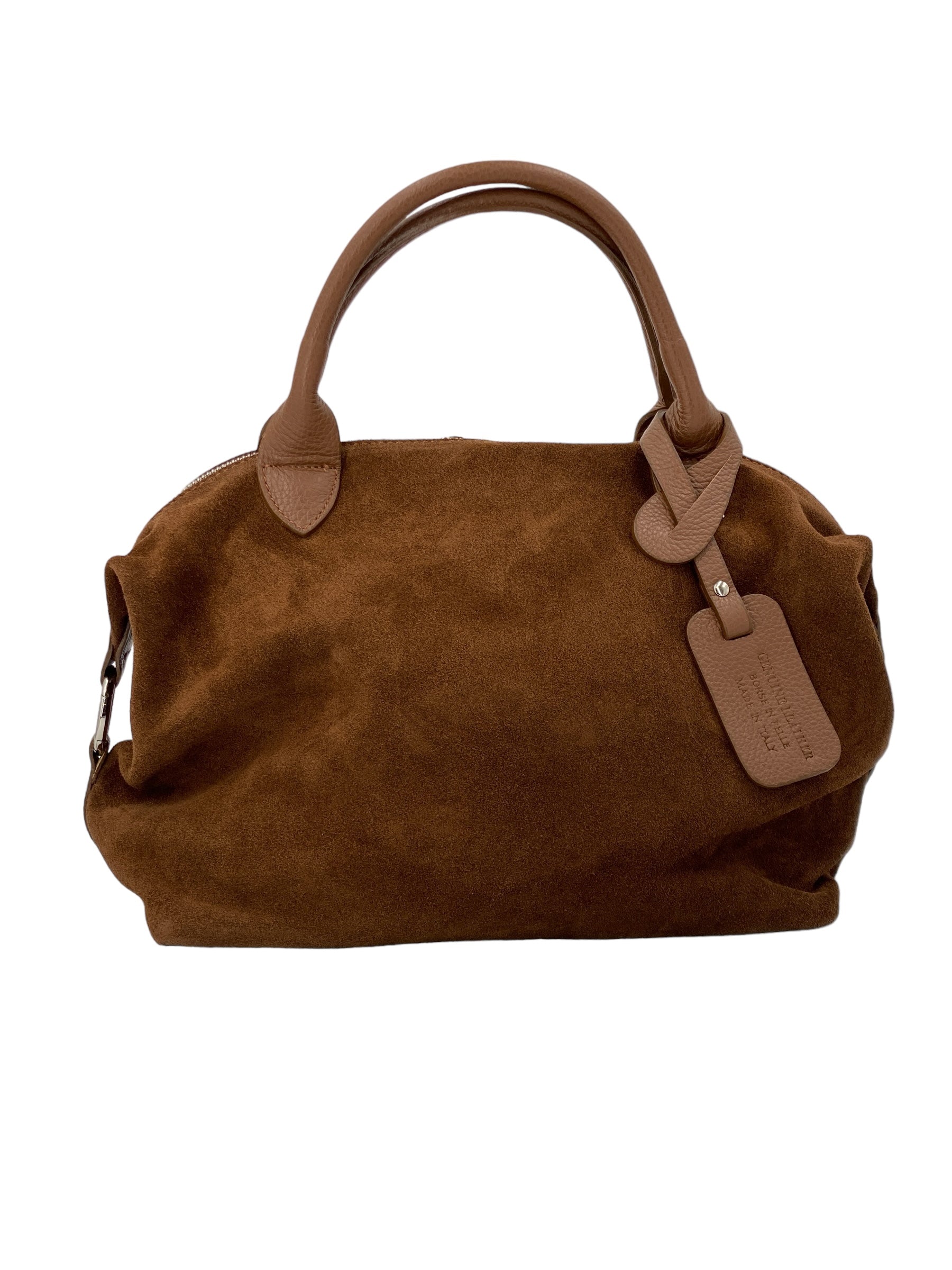 Eleonore – Damenhandtasche und Umhängetasche aus echtem italienischen Leder mit großem Mittelfach