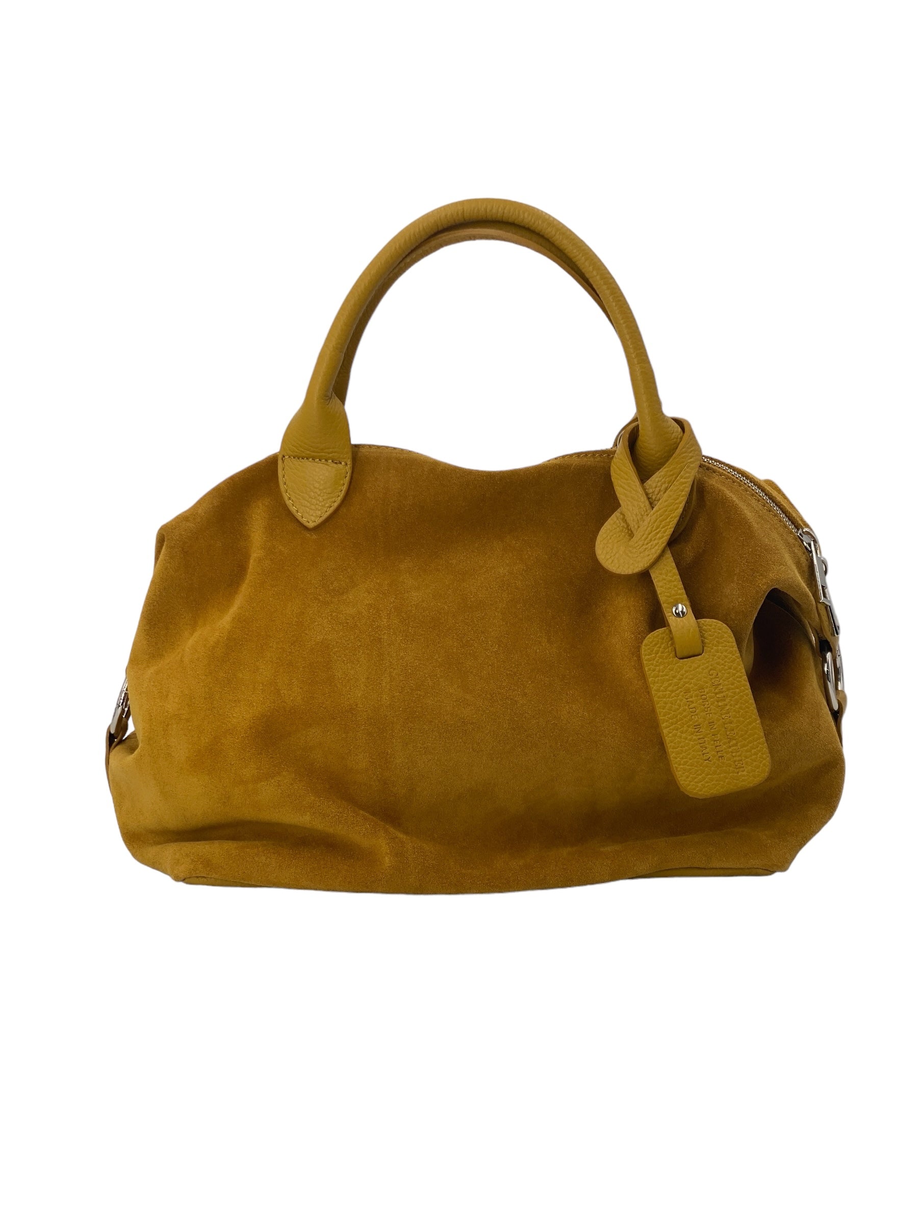 Eleonore – Damenhandtasche und Umhängetasche aus echtem italienischen Leder mit großem Mittelfach