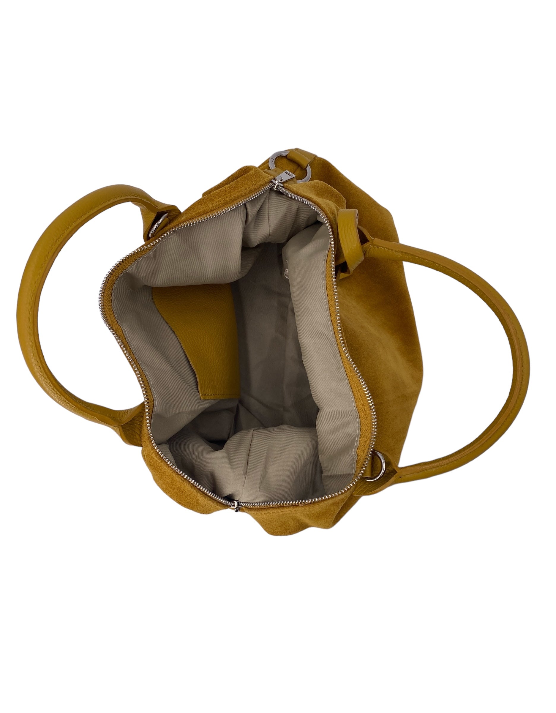 Eleonore – Damenhandtasche und Umhängetasche aus echtem italienischen Leder mit großem Mittelfach