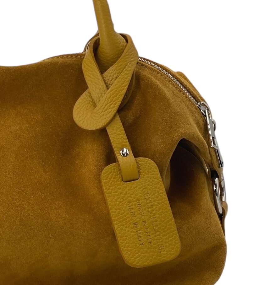 Eleonore – Damenhandtasche und Umhängetasche aus echtem italienischen Leder mit großem Mittelfach