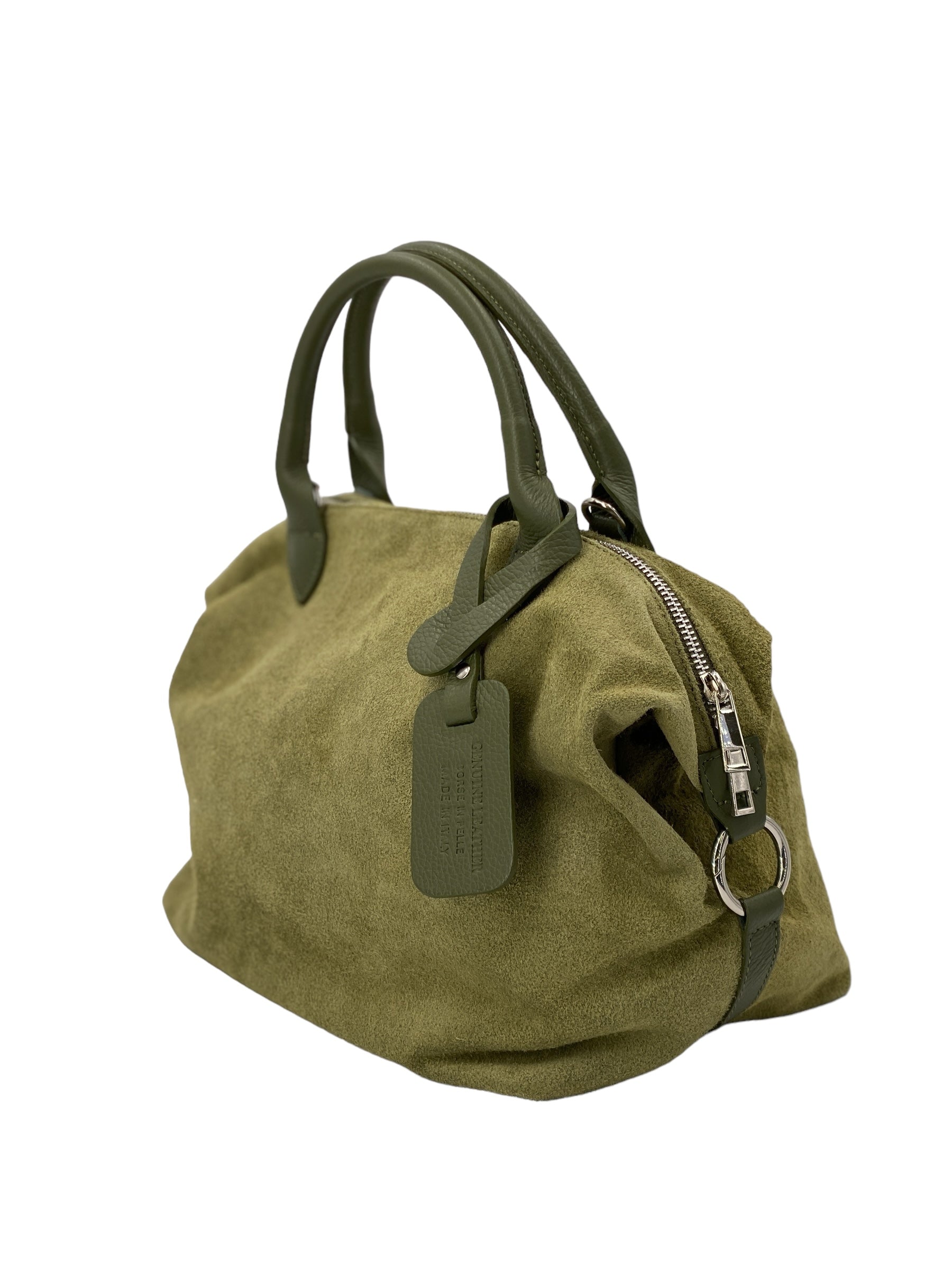 Eleonore – Damenhandtasche und Umhängetasche aus echtem italienischen Leder mit großem Mittelfach