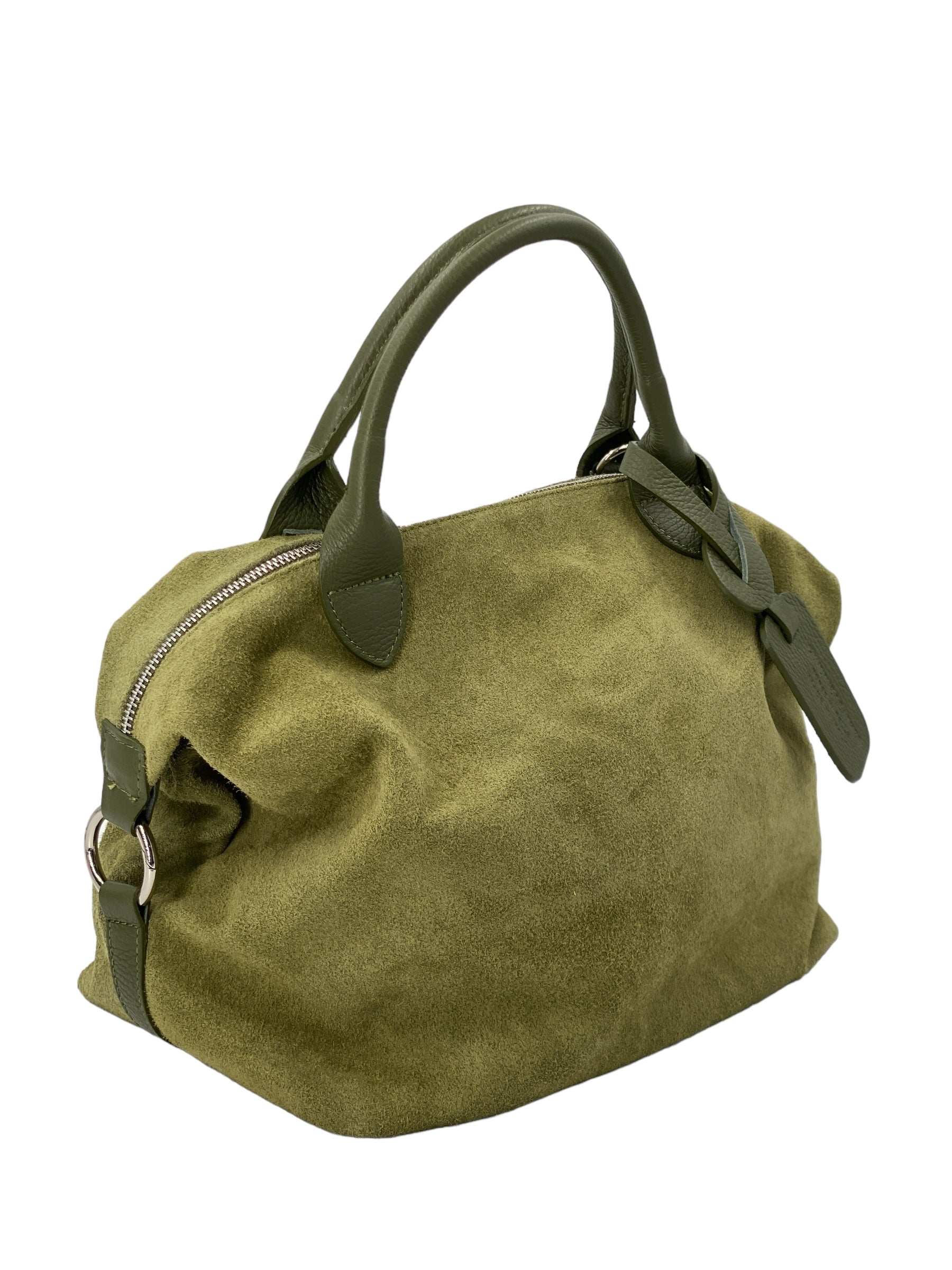Eleonore – Damenhandtasche und Umhängetasche aus echtem italienischen Leder mit großem Mittelfach
