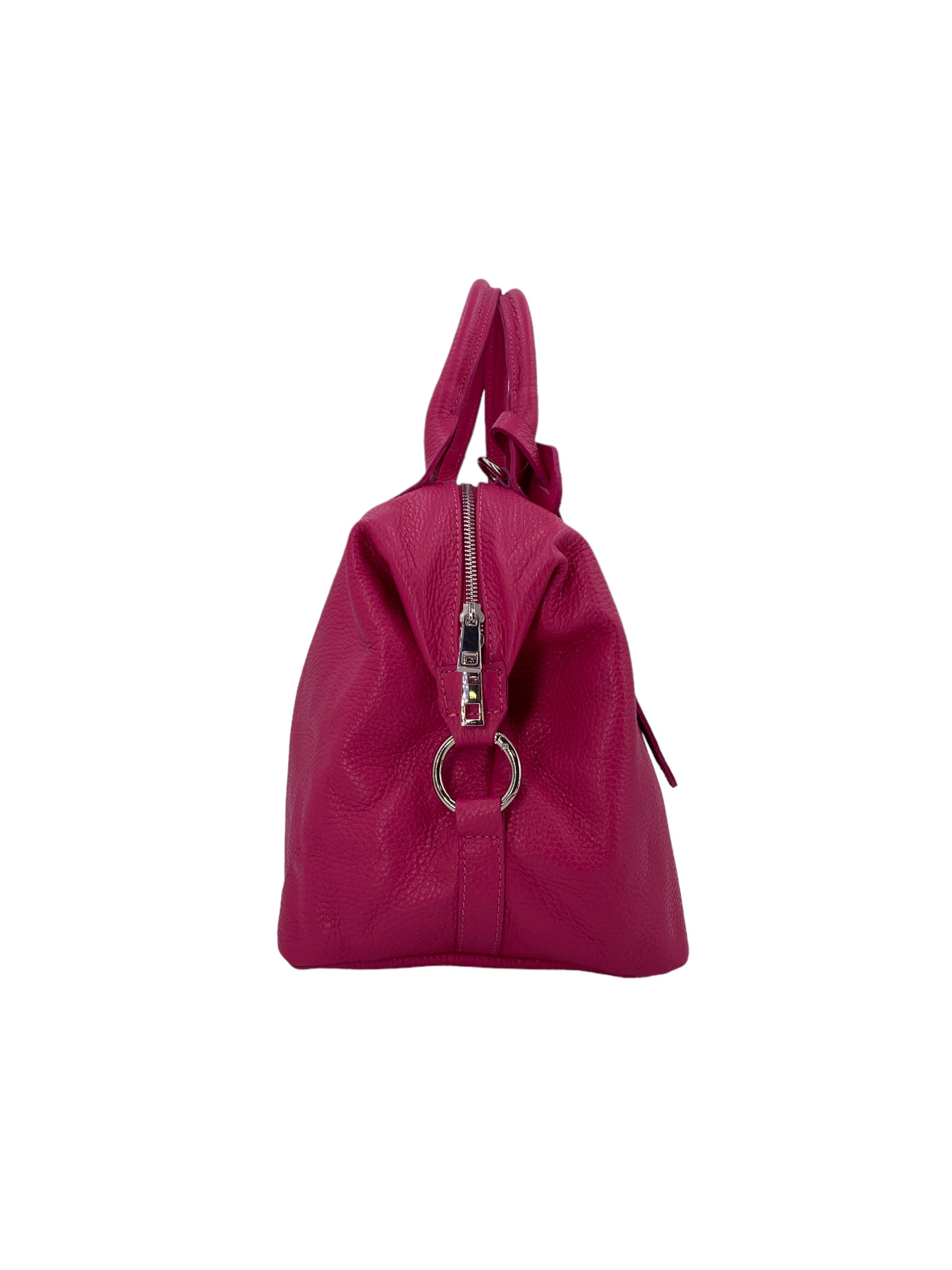 Eleonore – Damenhandtasche und Umhängetasche aus echtem italienischen Leder mit großem Mittelfach