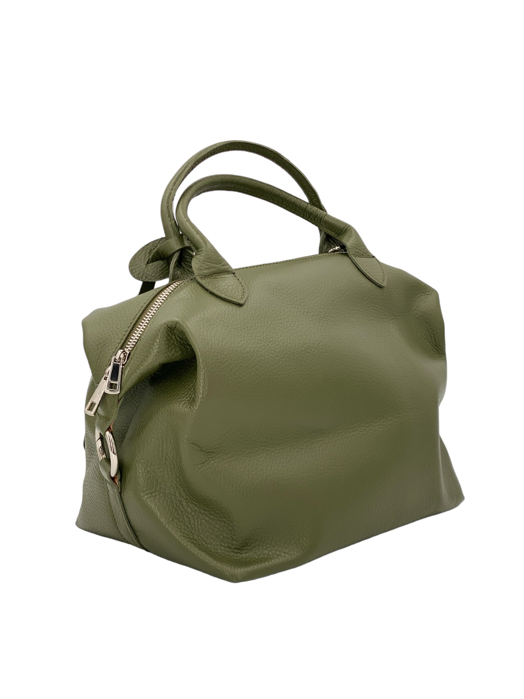 Eleonore – Damenhandtasche und Umhängetasche aus echtem italienischen Leder mit großem Mittelfach