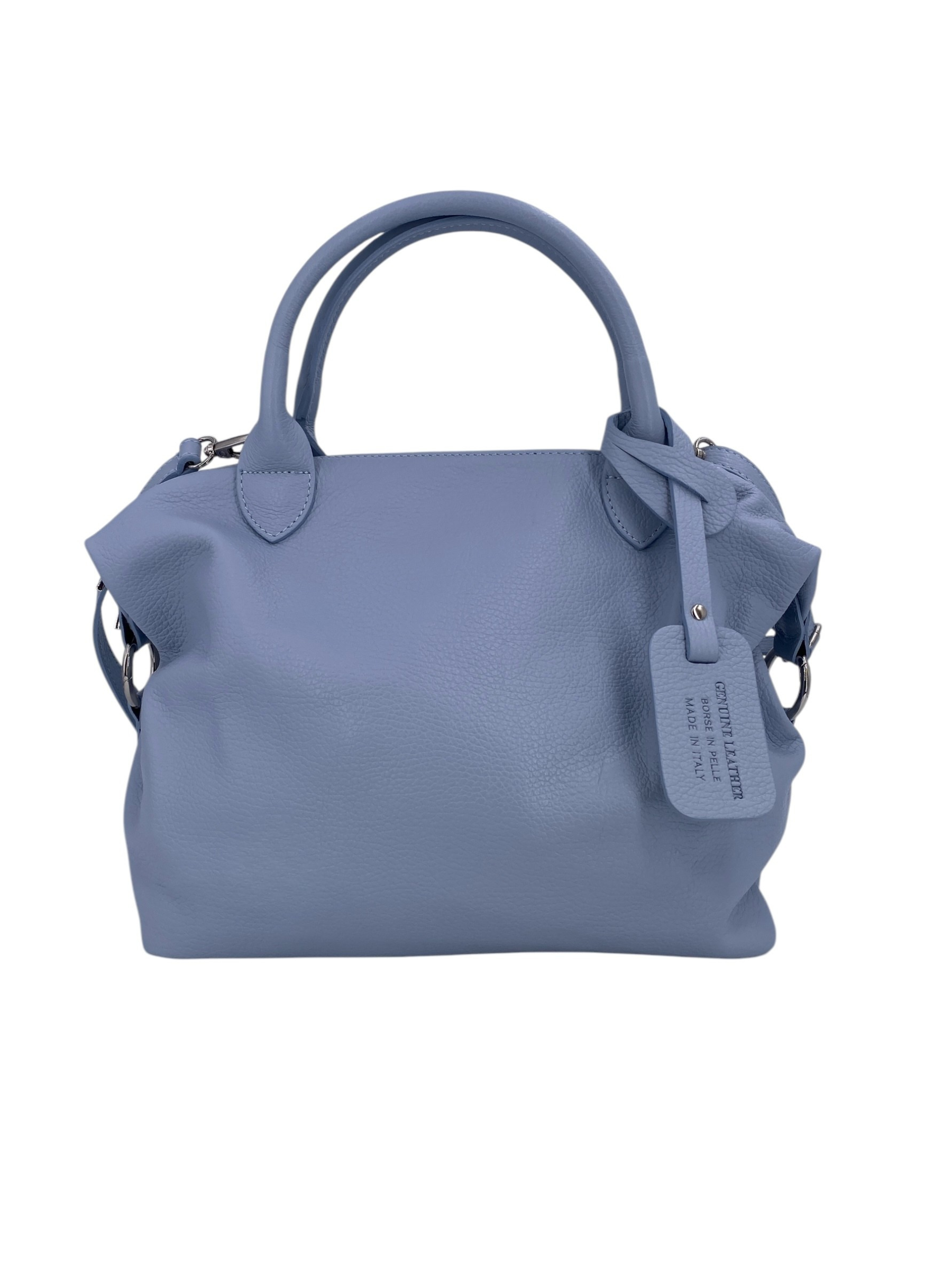 Eleonore – Damenhandtasche und Umhängetasche aus echtem italienischen Leder mit großem Mittelfach