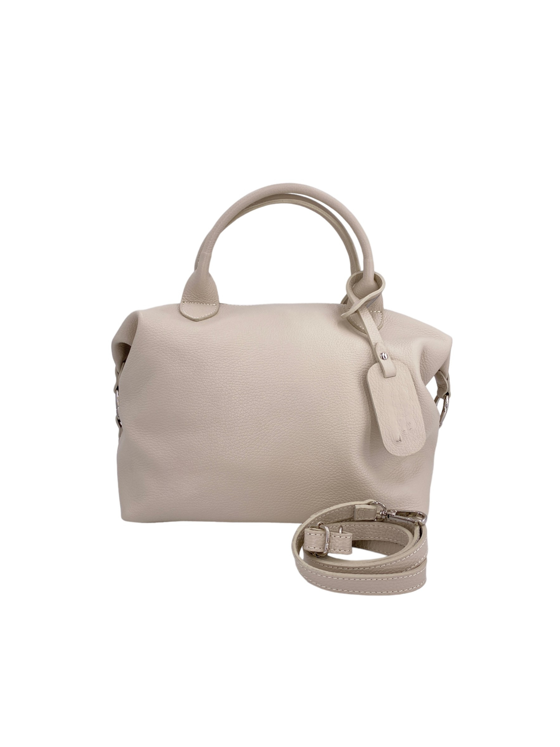 Eleonore – Damenhandtasche und Umhängetasche aus echtem italienischen Leder mit großem Mittelfach