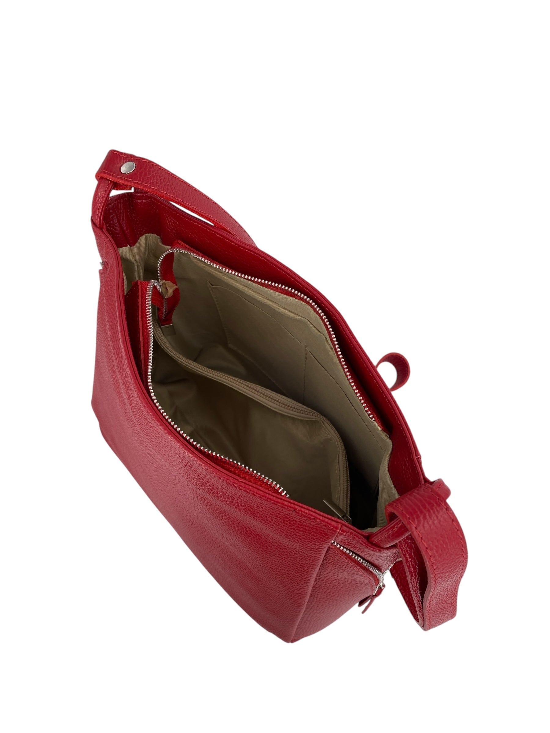 Thea – Damen Schulter- und Crossbodytasche aus echtem italienischen Leder mit geräumigem Innenraum