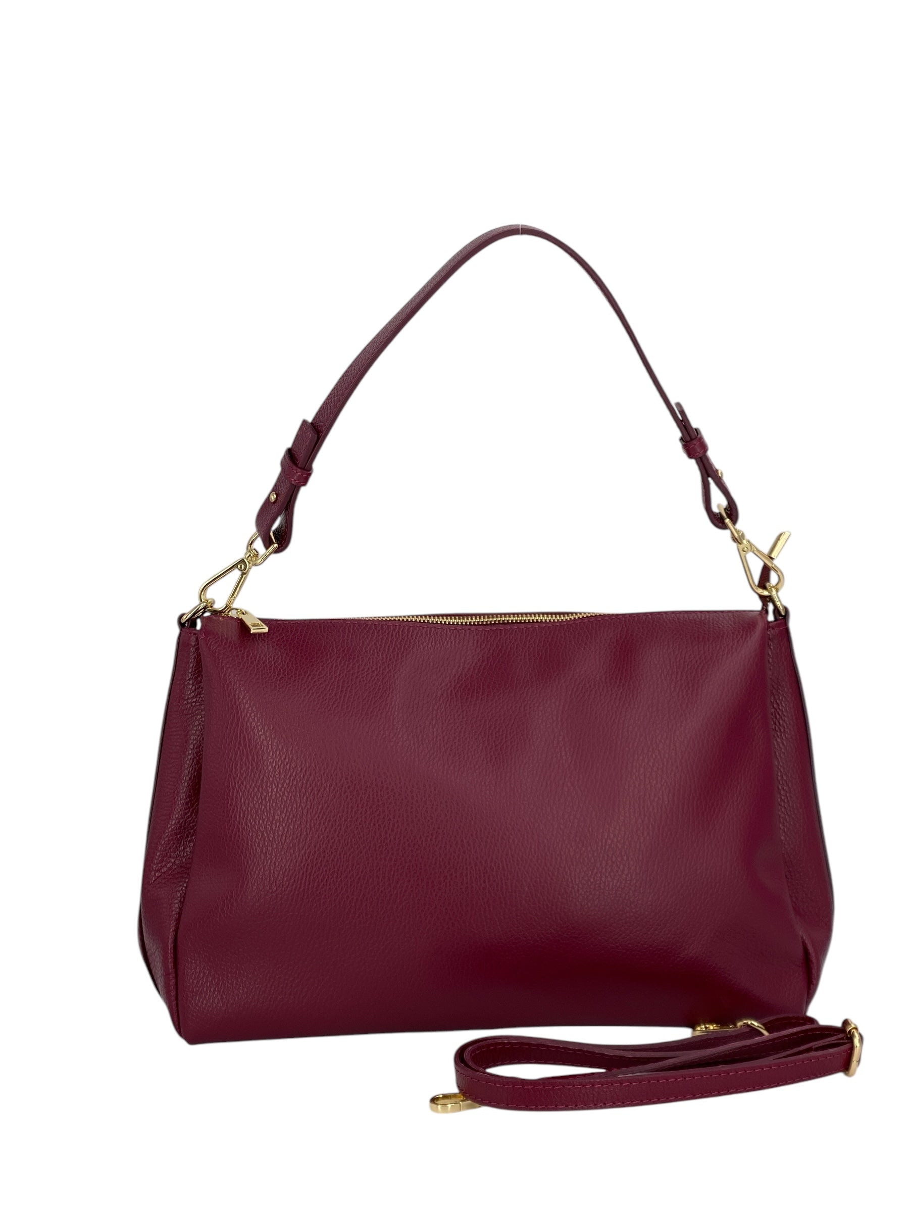 Solange – Damenhandtasche und Umhängetasche aus echtem italienischen Leder mit geräumigem und organisiertem Innenraum
