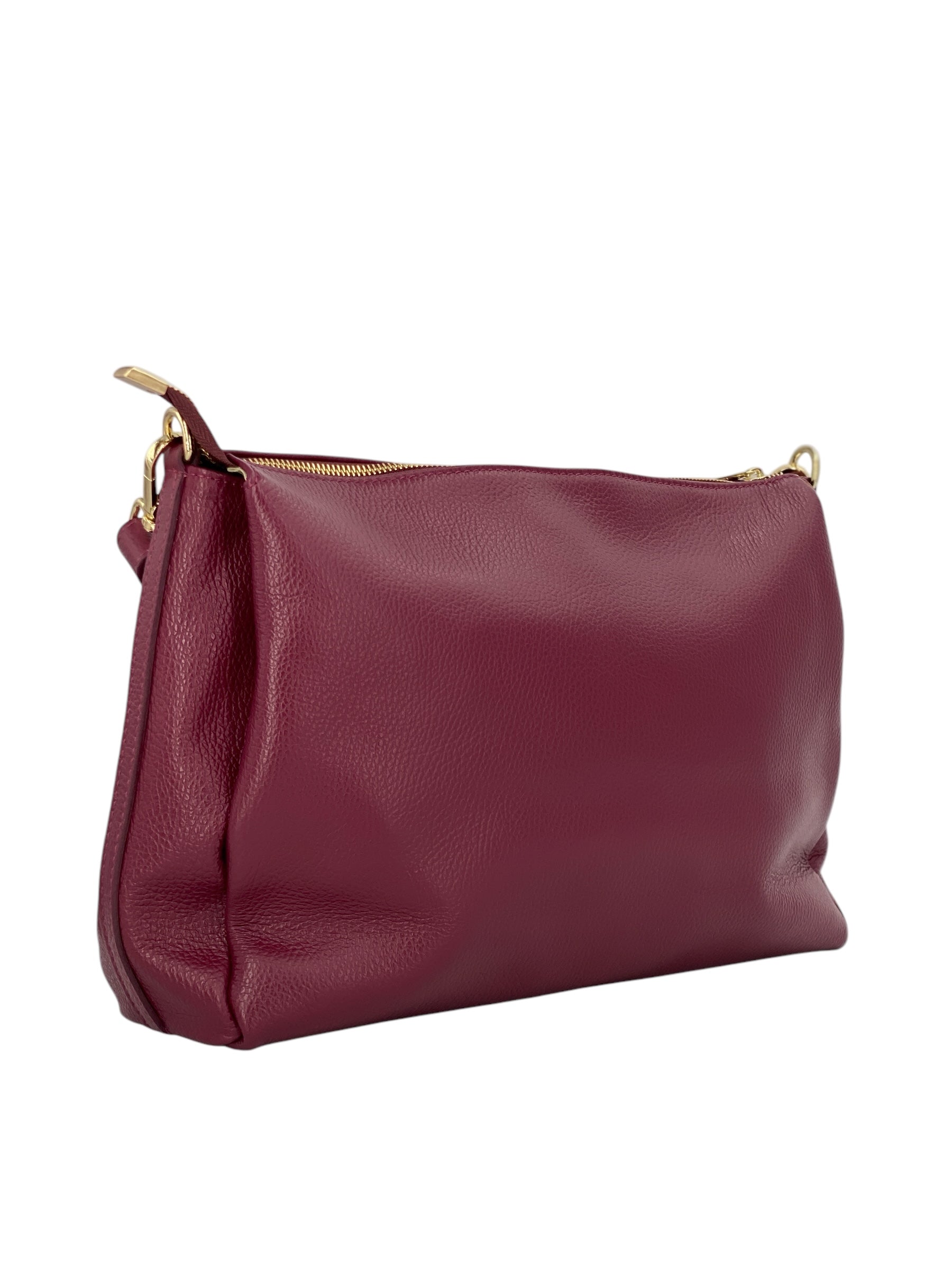 Solange – Damenhandtasche und Umhängetasche aus echtem italienischen Leder mit geräumigem und organisiertem Innenraum