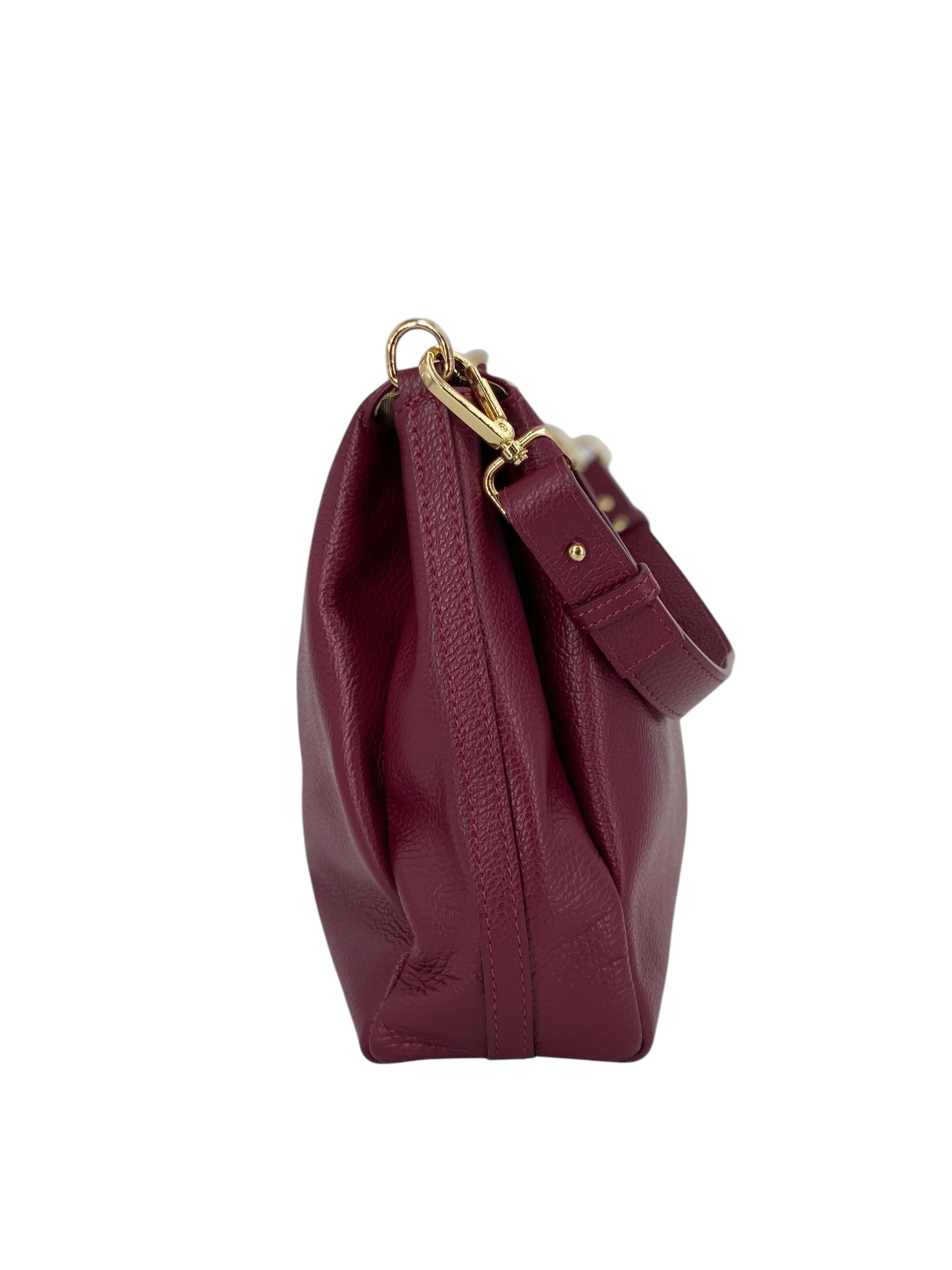 Solange – Damenhandtasche und Umhängetasche aus echtem italienischen Leder mit geräumigem und organisiertem Innenraum