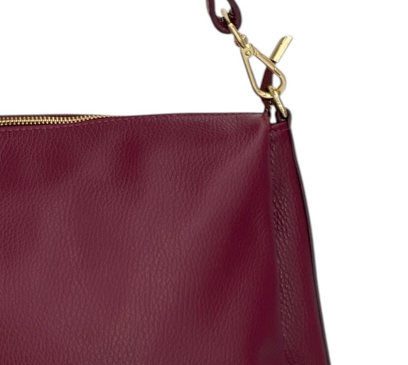 Solange – Damenhandtasche und Umhängetasche aus echtem italienischen Leder mit geräumigem und organisiertem Innenraum