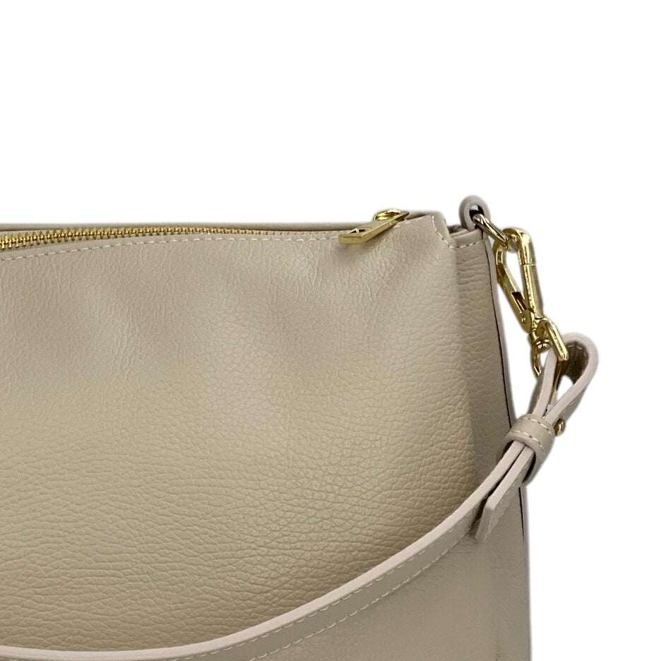 Solange – Damenhandtasche und Umhängetasche aus echtem italienischen Leder mit geräumigem und organisiertem Innenraum