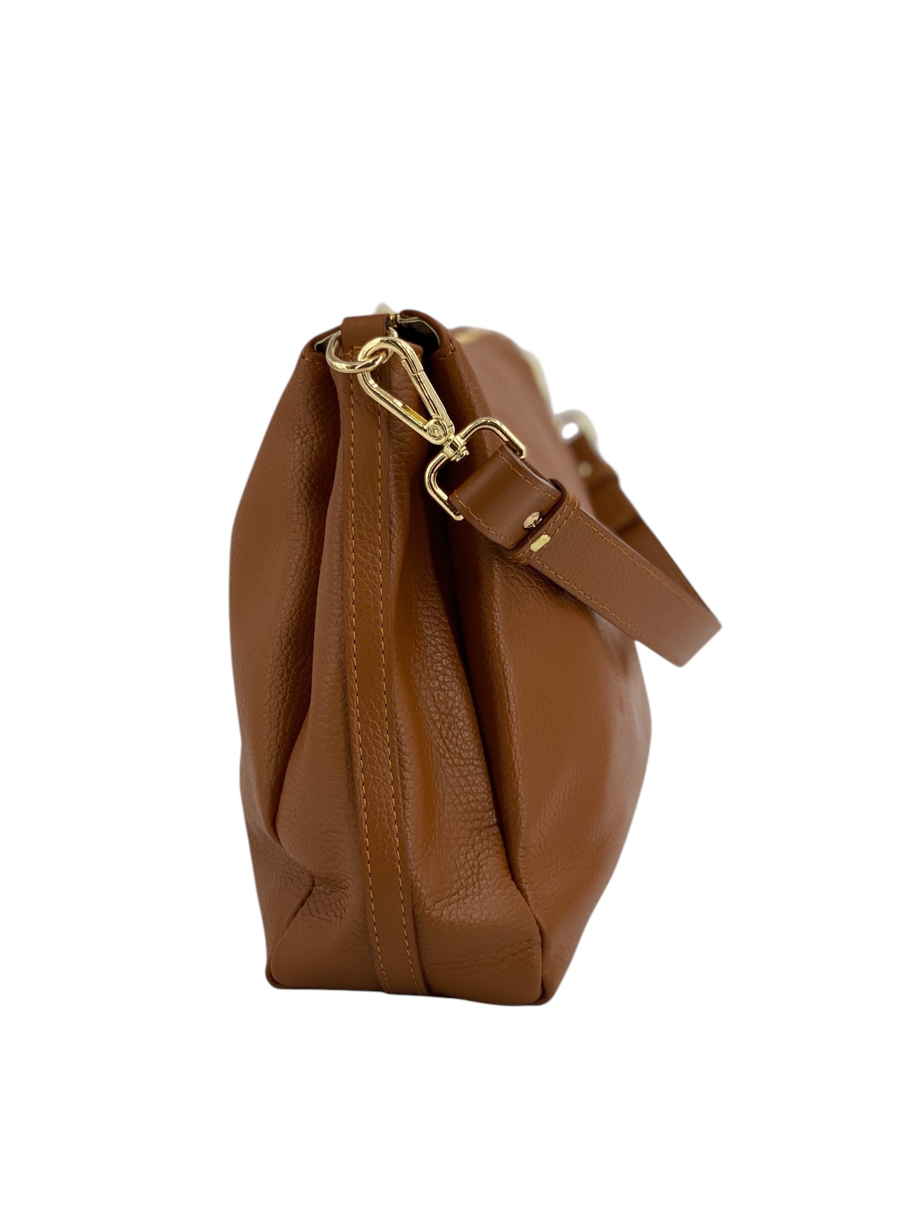 Solange – Damenhandtasche und Umhängetasche aus echtem italienischen Leder mit geräumigem und organisiertem Innenraum