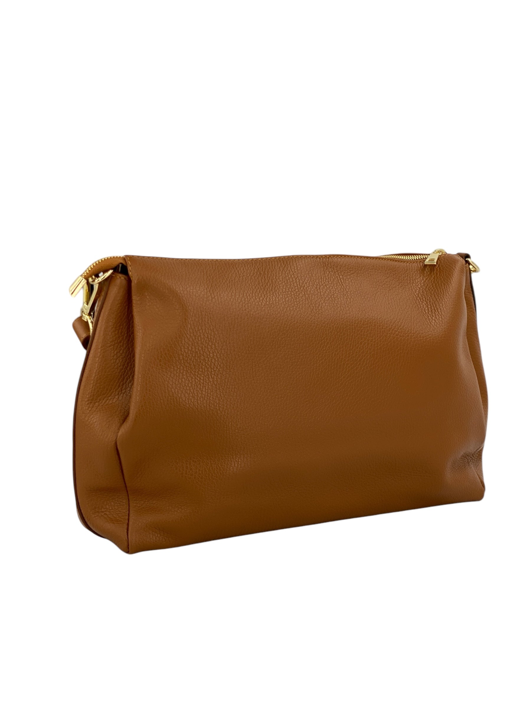 Solange – Damenhandtasche und Umhängetasche aus echtem italienischen Leder mit geräumigem und organisiertem Innenraum