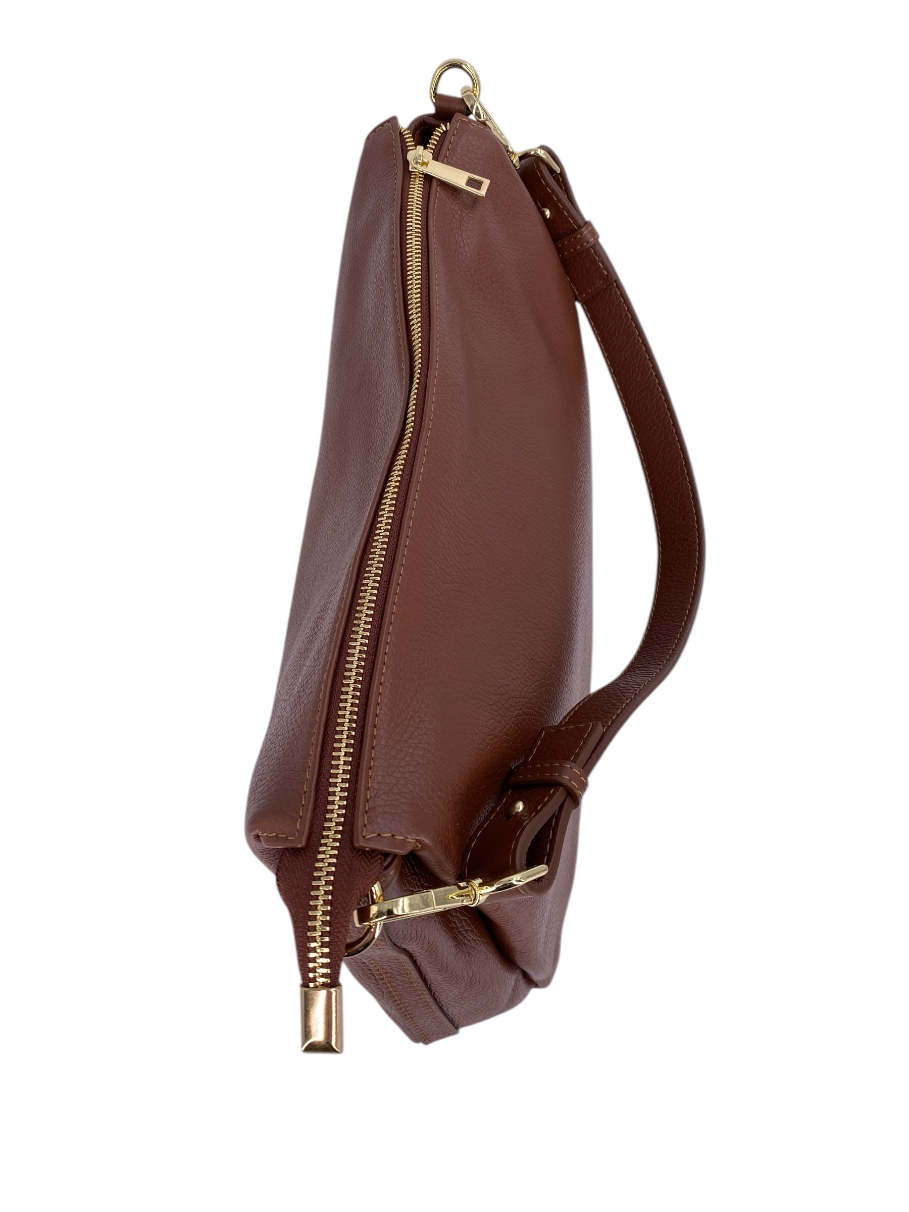 Solange – Damenhandtasche und Umhängetasche aus echtem italienischen Leder mit geräumigem und organisiertem Innenraum