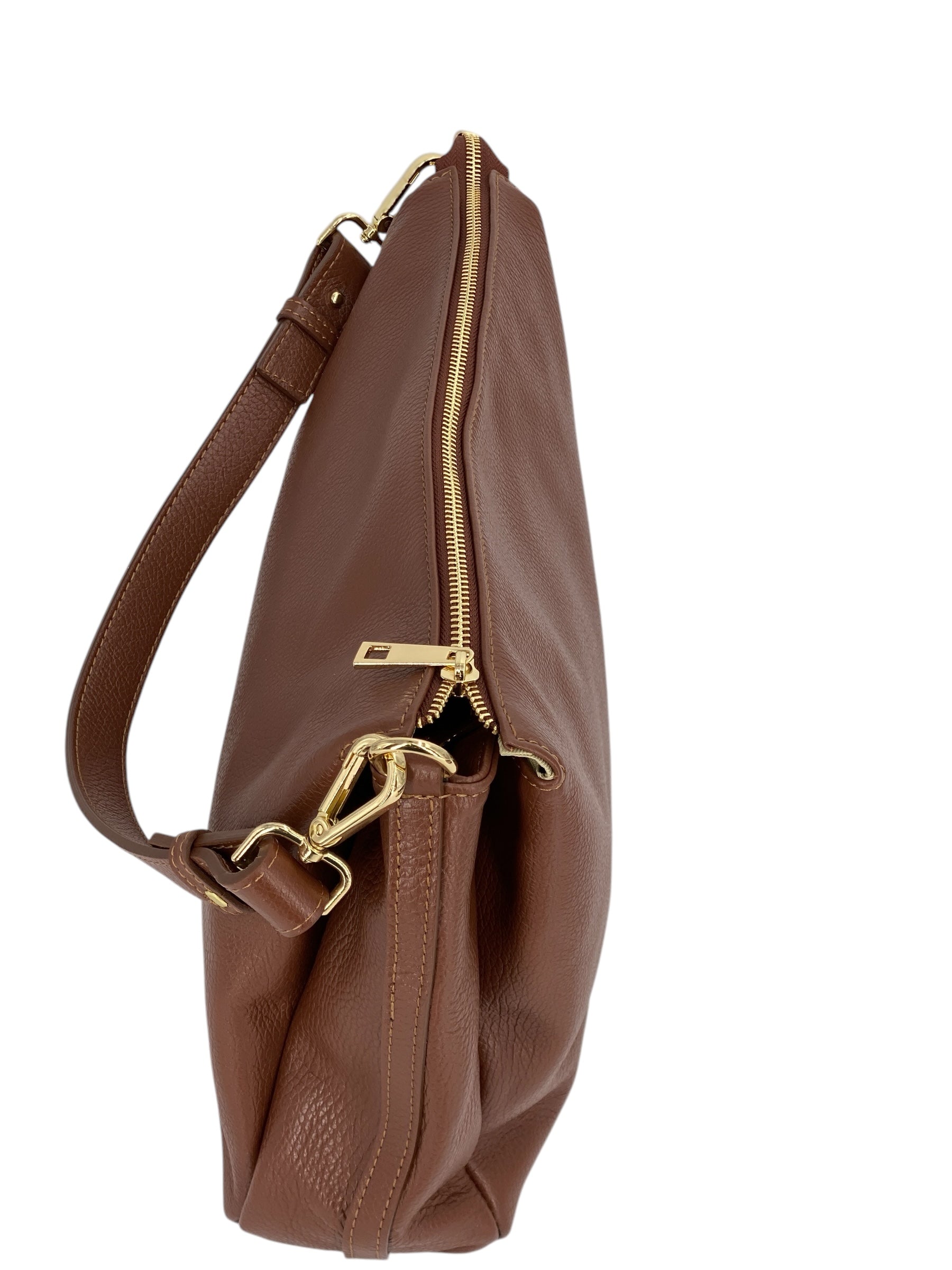 Solange – Damenhandtasche und Umhängetasche aus echtem italienischen Leder mit geräumigem und organisiertem Innenraum
