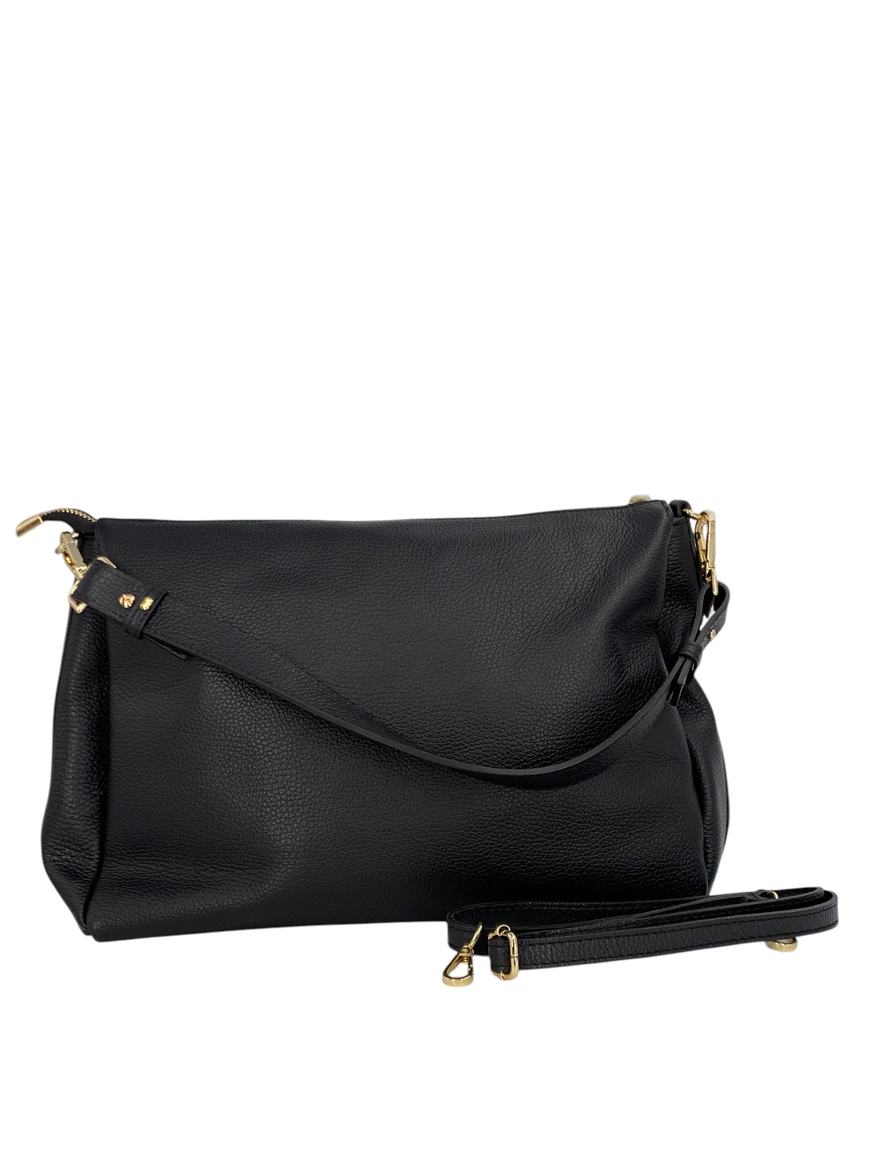 Solange – Damenhandtasche und Umhängetasche aus echtem italienischen Leder mit geräumigem und organisiertem Innenraum