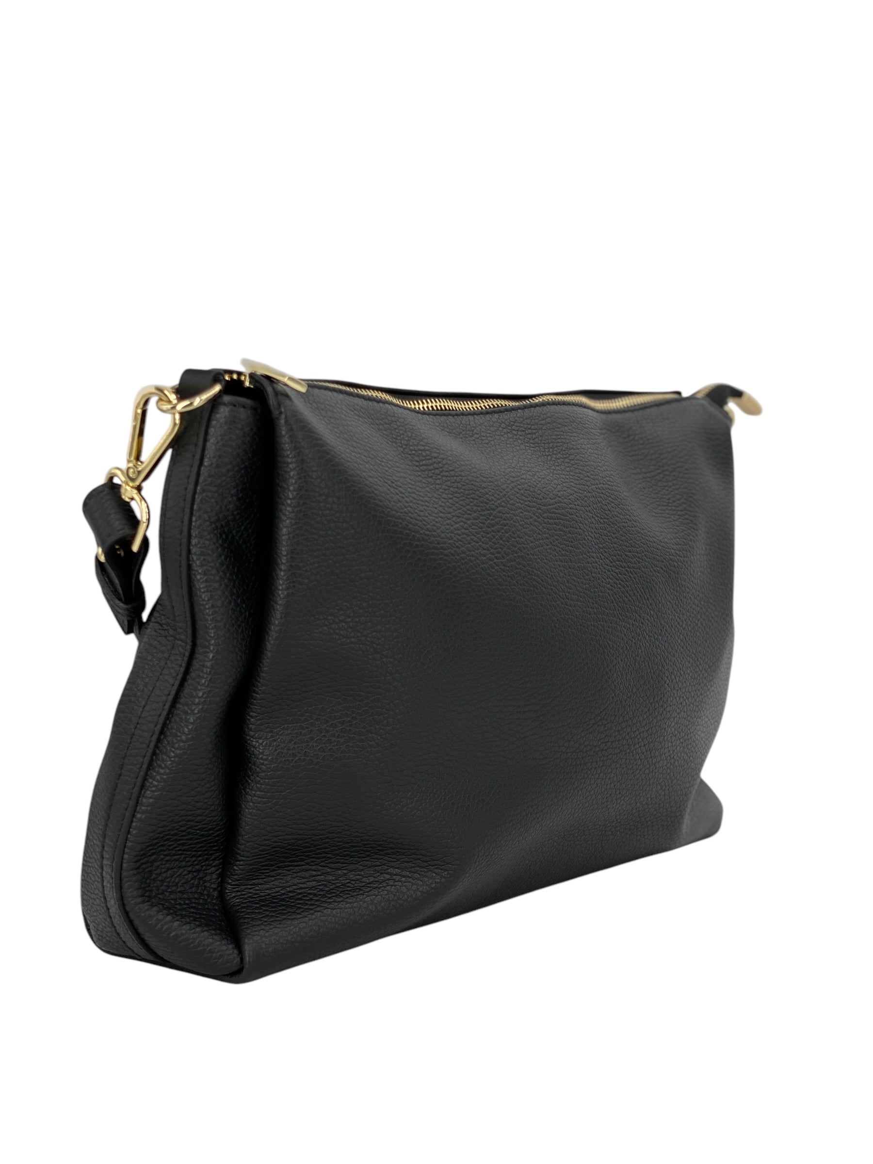 Solange – Damenhandtasche und Umhängetasche aus echtem italienischen Leder mit geräumigem und organisiertem Innenraum