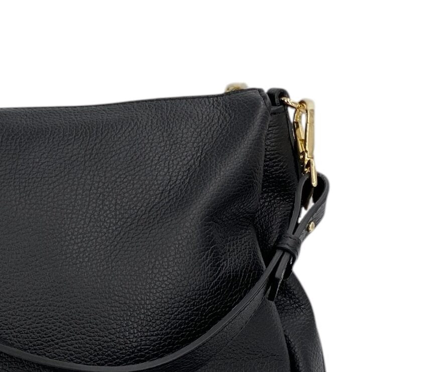Solange – Damenhandtasche und Umhängetasche aus echtem italienischen Leder mit geräumigem und organisiertem Innenraum