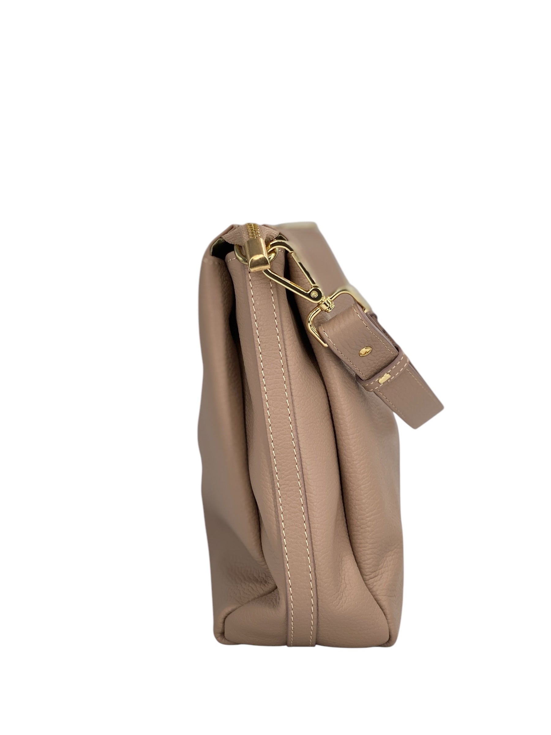 Solange – Damenhandtasche und Umhängetasche aus echtem italienischen Leder mit geräumigem und organisiertem Innenraum