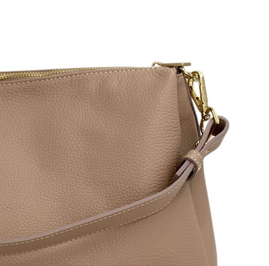 Solange – Damenhandtasche und Umhängetasche aus echtem italienischen Leder mit geräumigem und organisiertem Innenraum