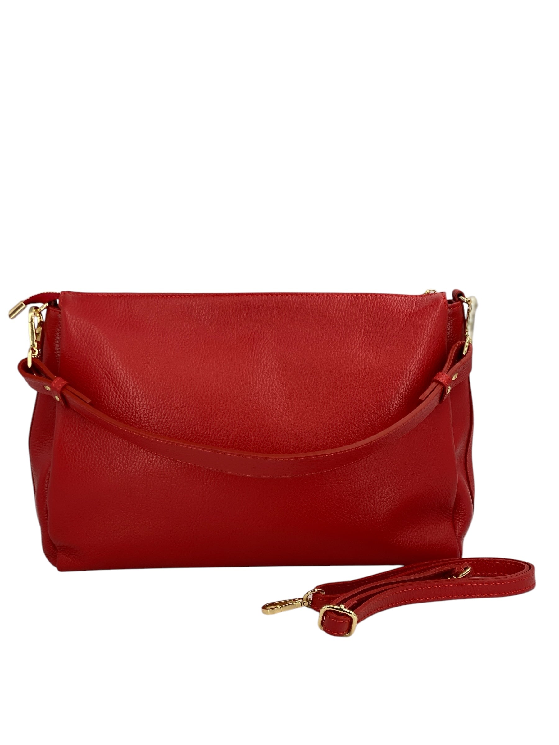 Solange – Damenhandtasche und Umhängetasche aus echtem italienischen Leder mit geräumigem und organisiertem Innenraum