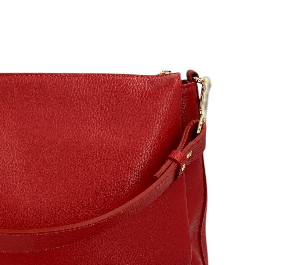 Solange – Damenhandtasche und Umhängetasche aus echtem italienischen Leder mit geräumigem und organisiertem Innenraum