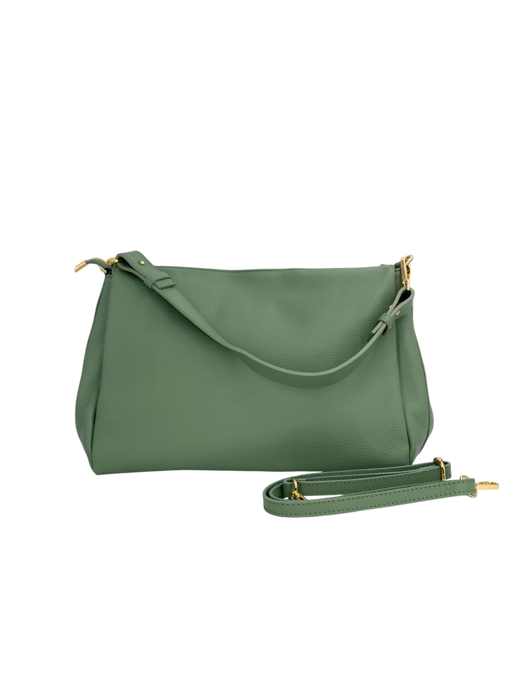 Solange – Damenhandtasche und Umhängetasche aus echtem italienischen Leder mit geräumigem und organisiertem Innenraum