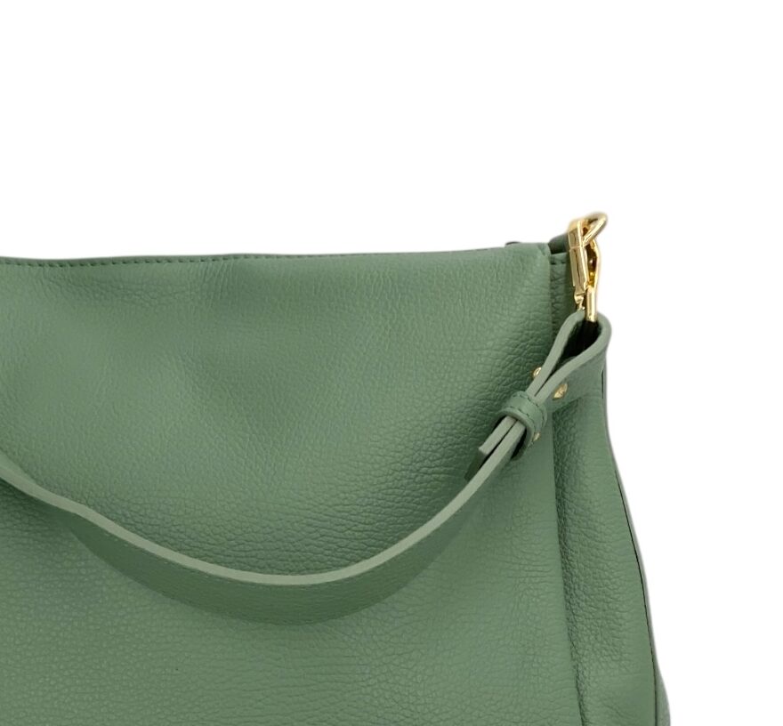 Solange – Damenhandtasche und Umhängetasche aus echtem italienischen Leder mit geräumigem und organisiertem Innenraum