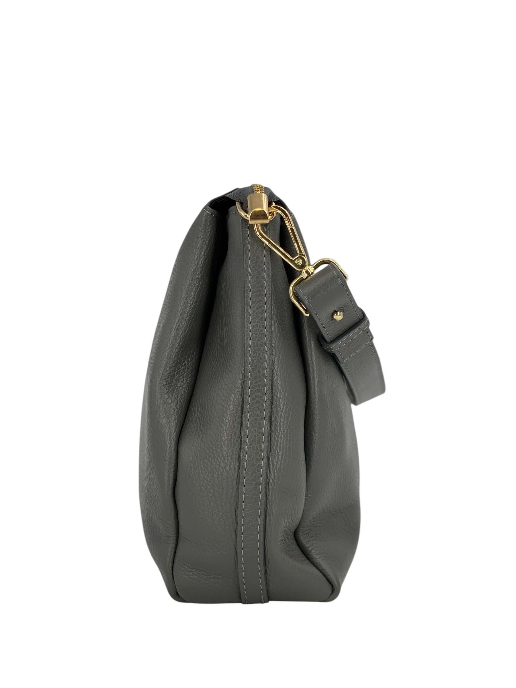 Solange – Damenhandtasche und Umhängetasche aus echtem italienischen Leder mit geräumigem und organisiertem Innenraum