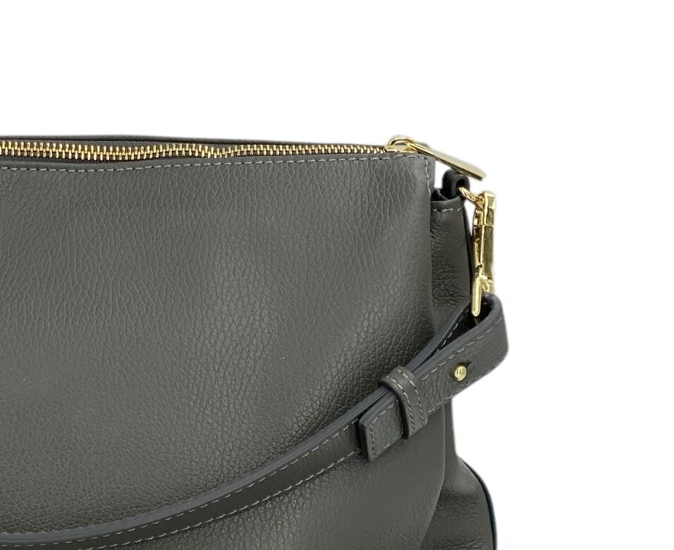 Solange – Damenhandtasche und Umhängetasche aus echtem italienischen Leder mit geräumigem und organisiertem Innenraum