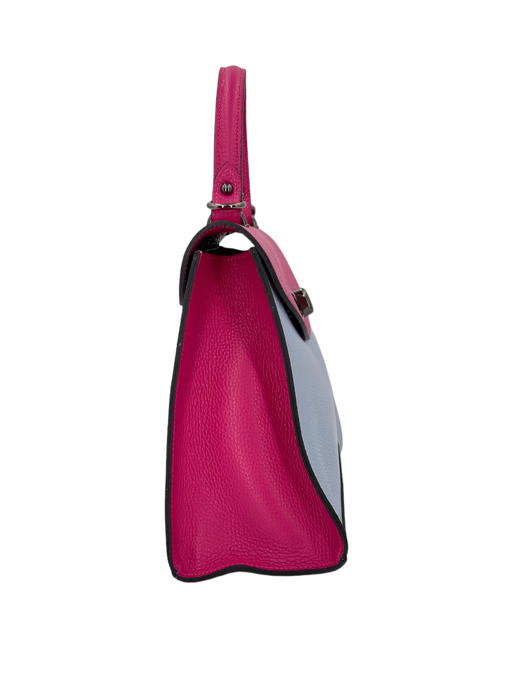 Aurore – Damenhandtasche aus Leder mit verstärktem oberen Griff und verstellbarem Schultergurt