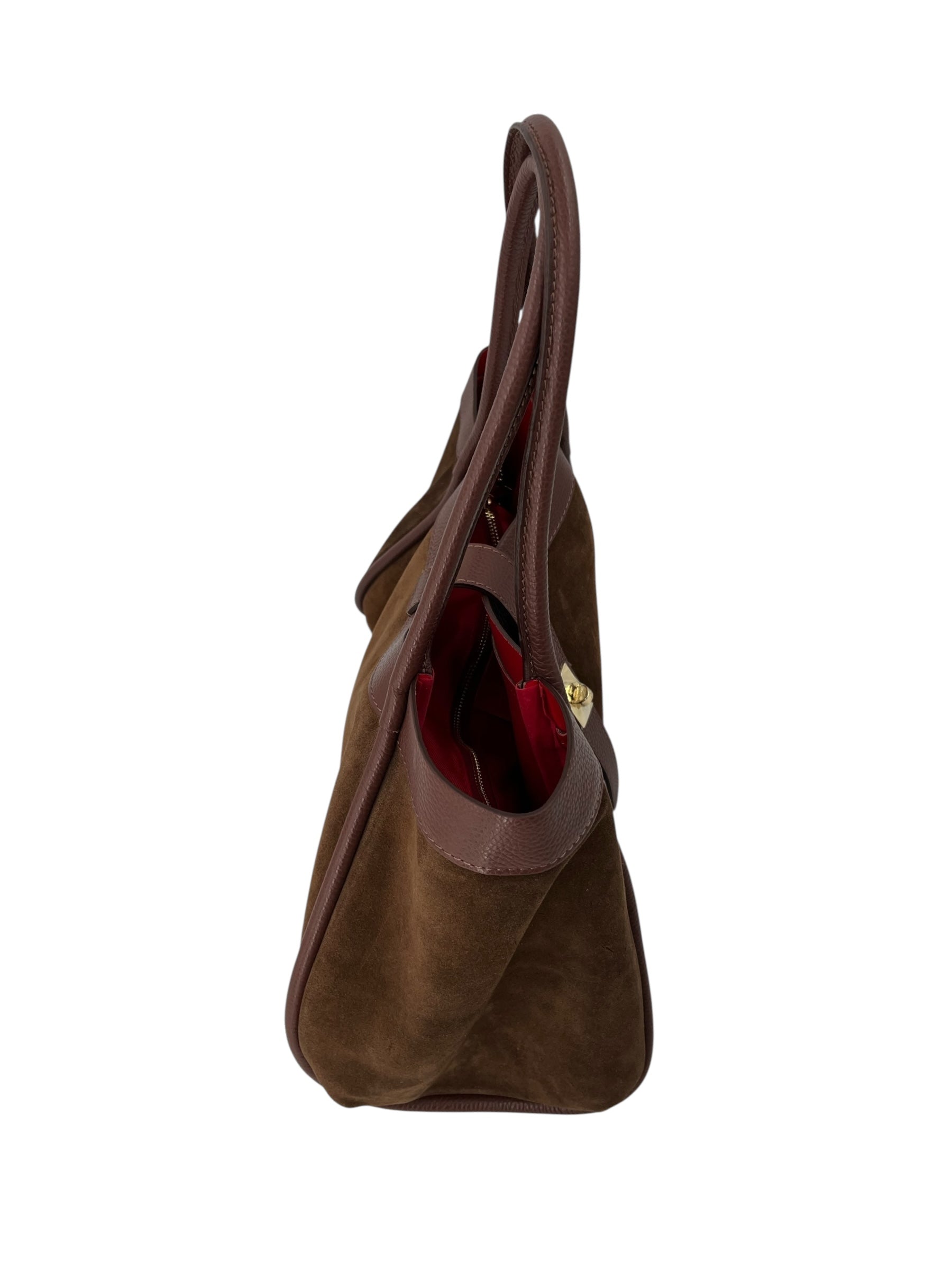 Leontine – Damen-Schulter- und Crossbody-Tasche aus echtem italienischen Leder mit großem Mittelfach