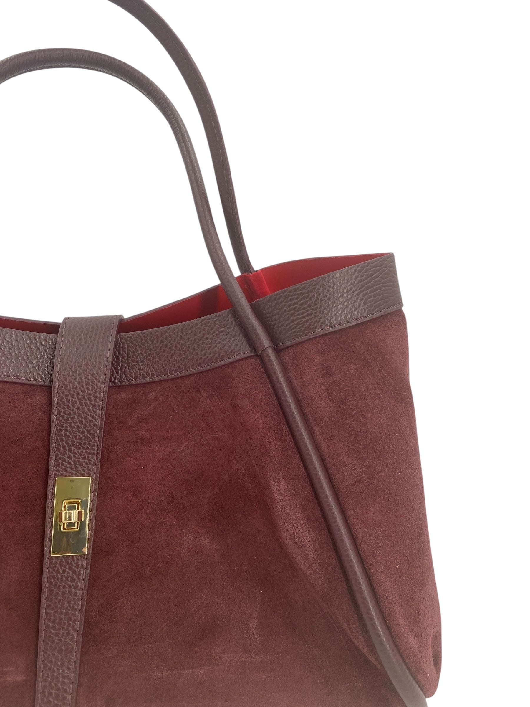 Leontine – Damen-Schulter- und Crossbody-Tasche aus echtem italienischen Leder mit großem Mittelfach