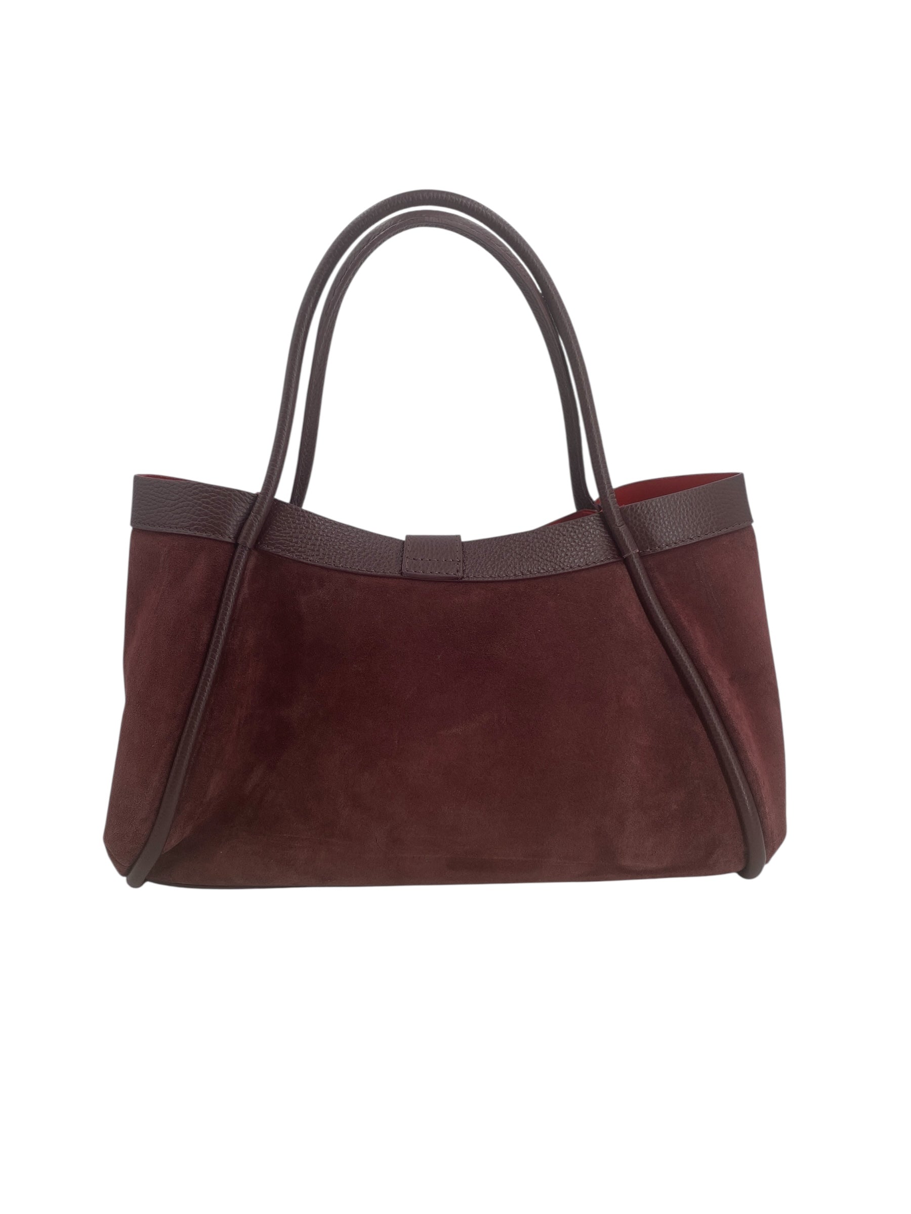 Leontine – Damen-Schulter- und Crossbody-Tasche aus echtem italienischen Leder mit großem Mittelfach