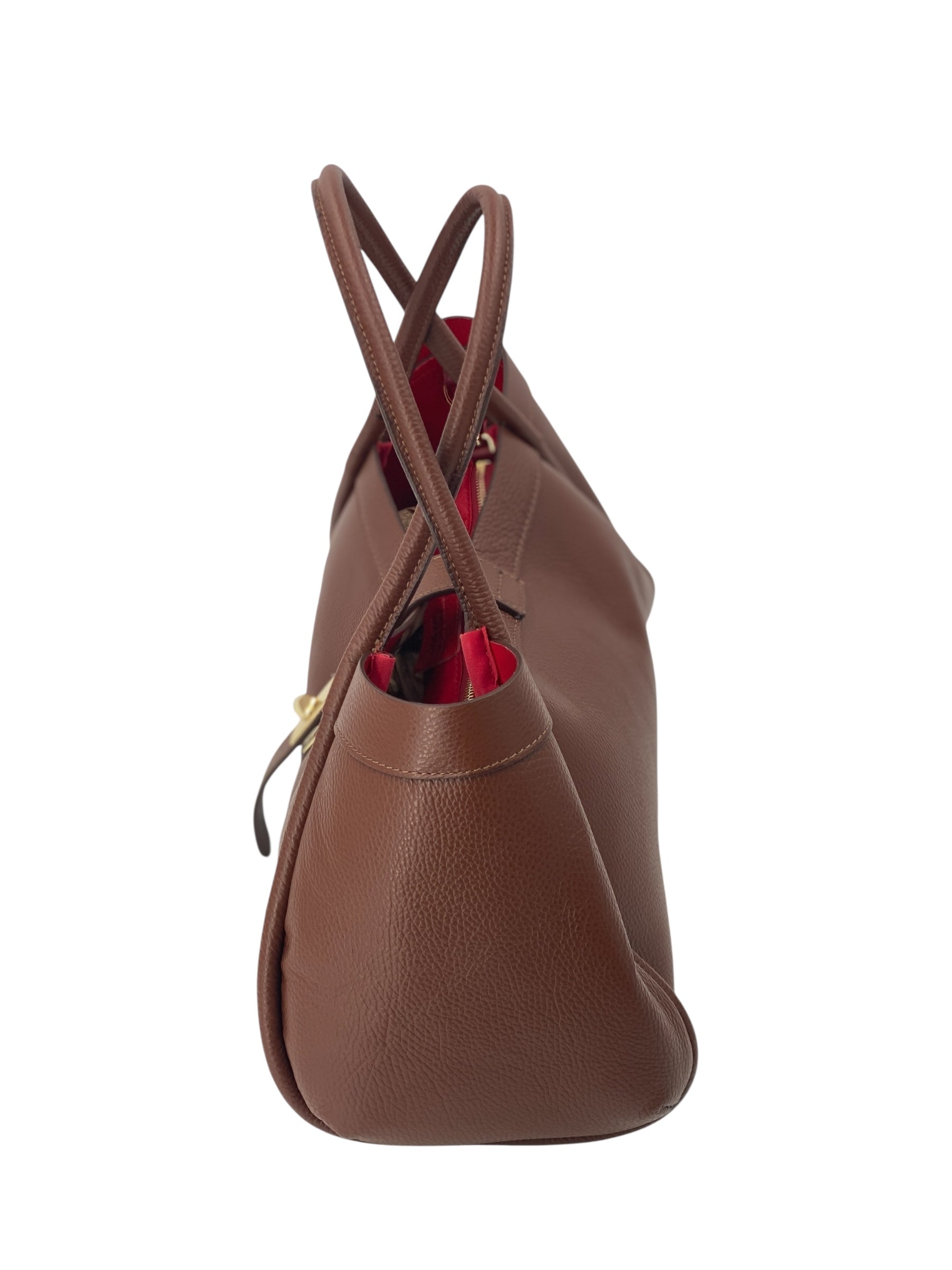 Leontine – Damen-Schulter- und Crossbody-Tasche aus echtem italienischen Leder mit großem Mittelfach