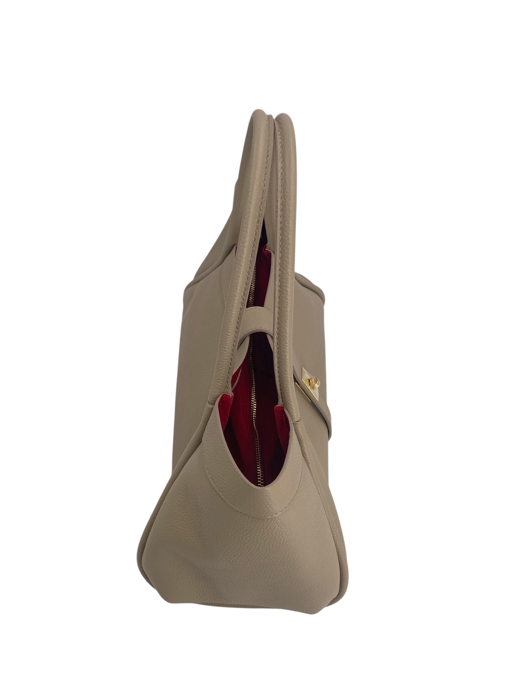 Leontine – Damen-Schulter- und Crossbody-Tasche aus echtem italienischen Leder mit großem Mittelfach