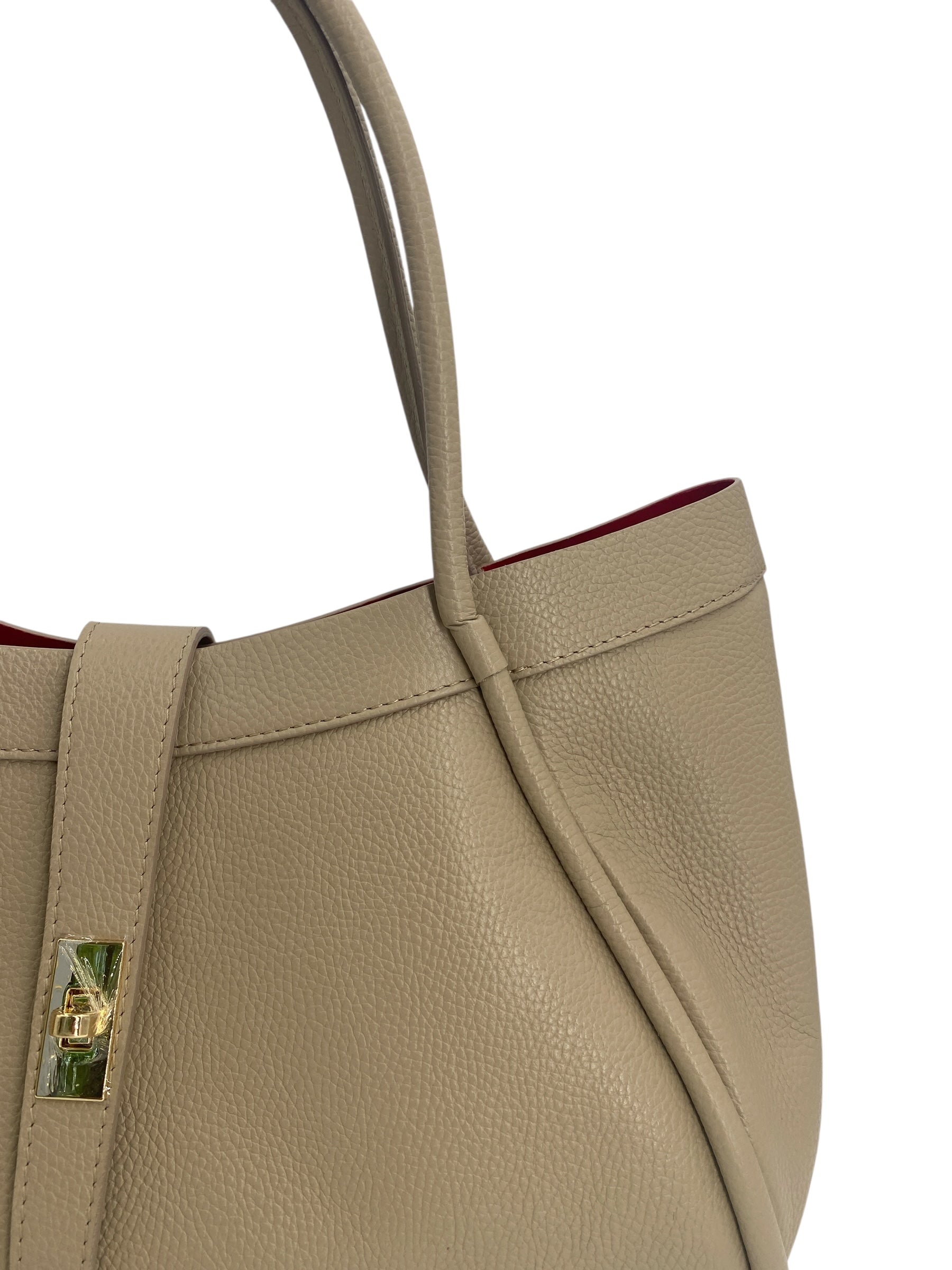 Leontine – Damen-Schulter- und Crossbody-Tasche aus echtem italienischen Leder mit großem Mittelfach