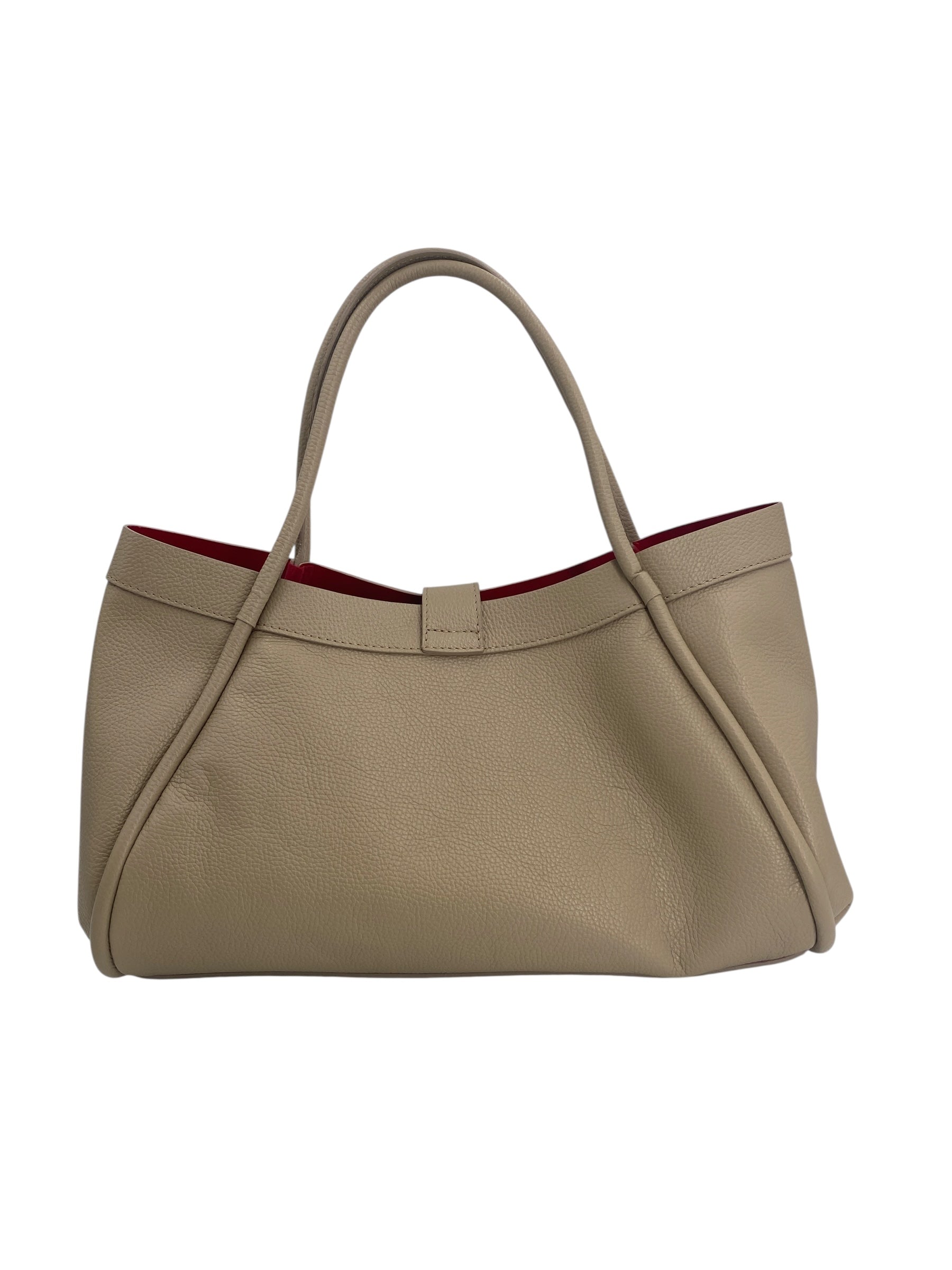 Leontine – Damen-Schulter- und Crossbody-Tasche aus echtem italienischen Leder mit großem Mittelfach