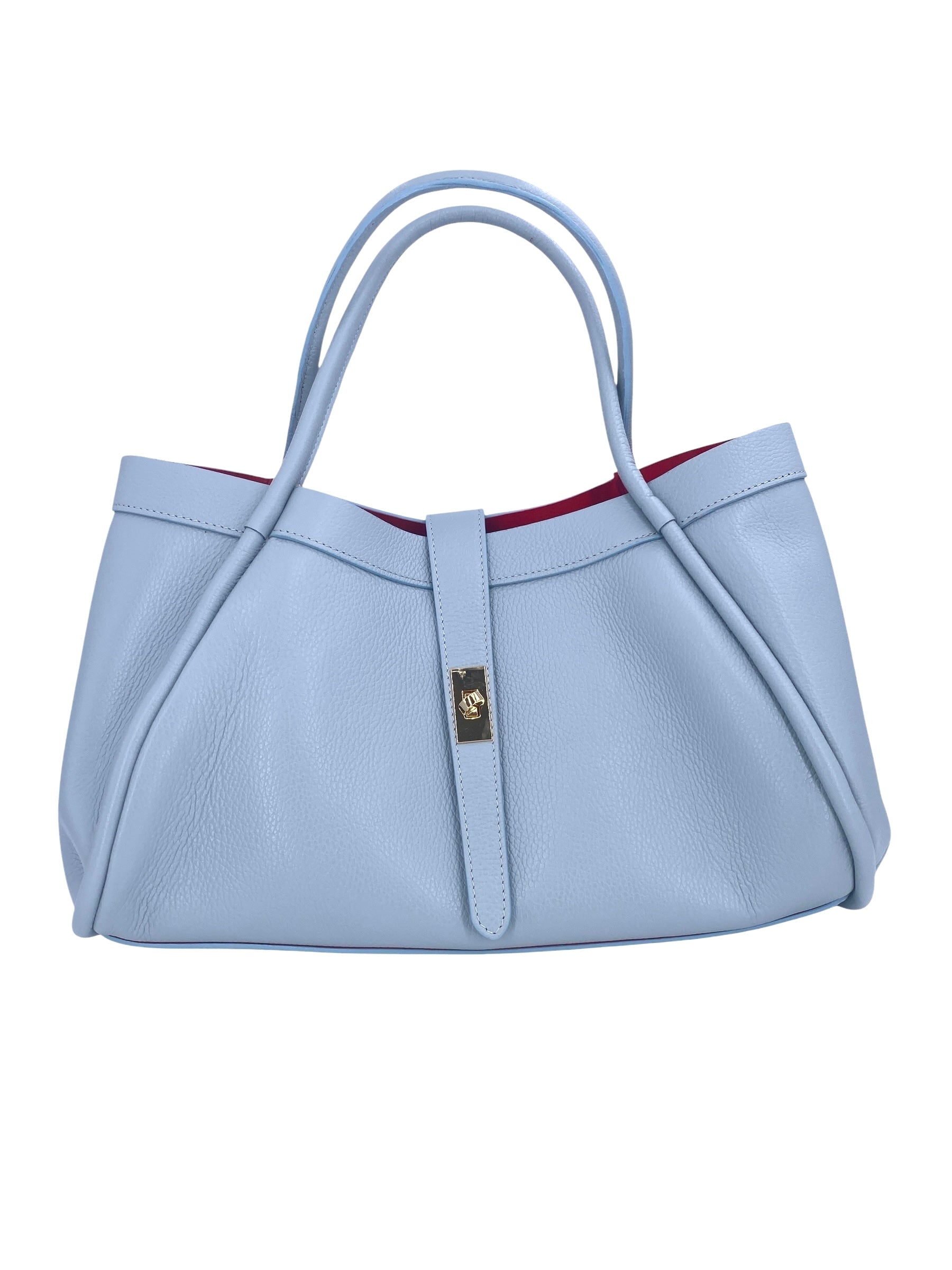 Leontine – Damen-Schulter- und Crossbody-Tasche aus echtem italienischen Leder mit großem Mittelfach