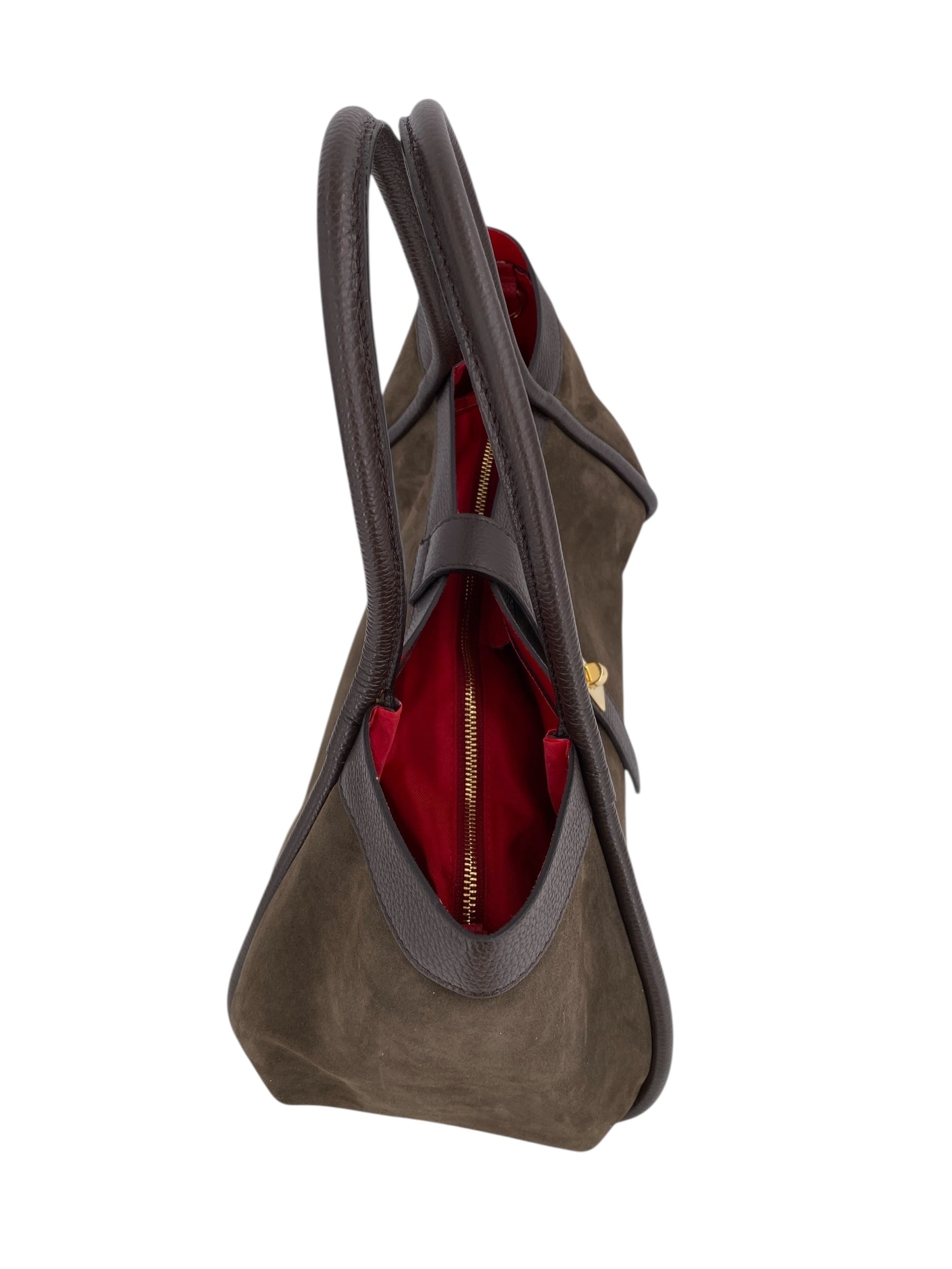 Leontine – Damen-Schulter- und Crossbody-Tasche aus echtem italienischen Leder mit großem Mittelfach