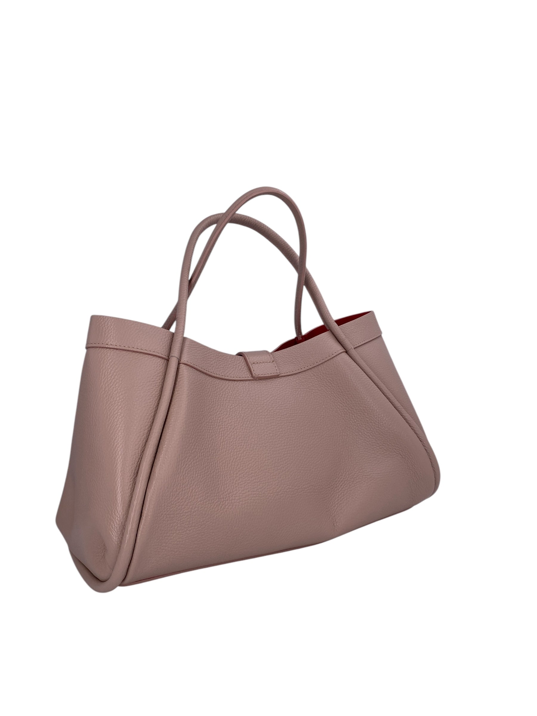 Leontine – Damen-Schulter- und Crossbody-Tasche aus echtem italienischen Leder mit großem Mittelfach